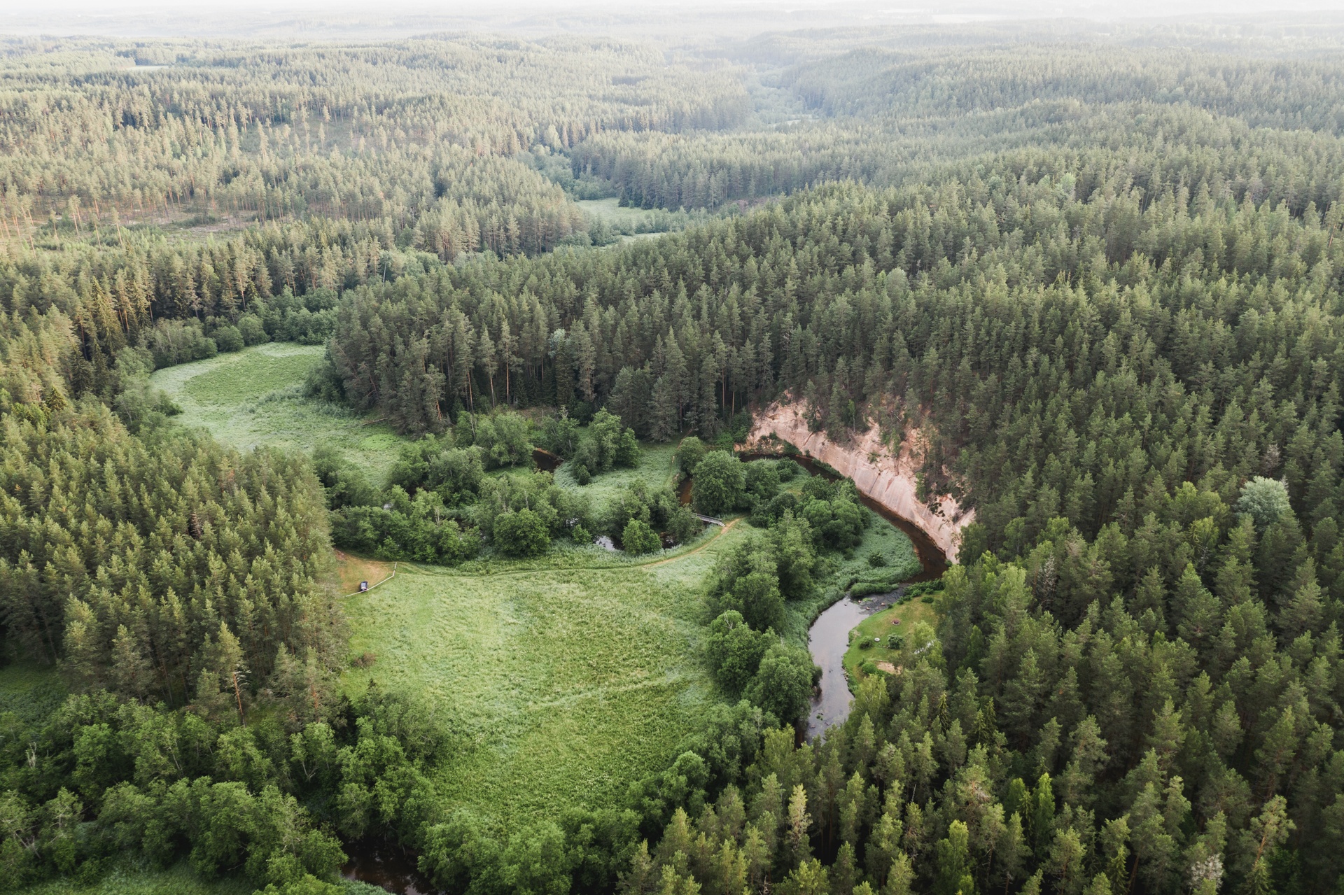 Metsa hiking trail over view