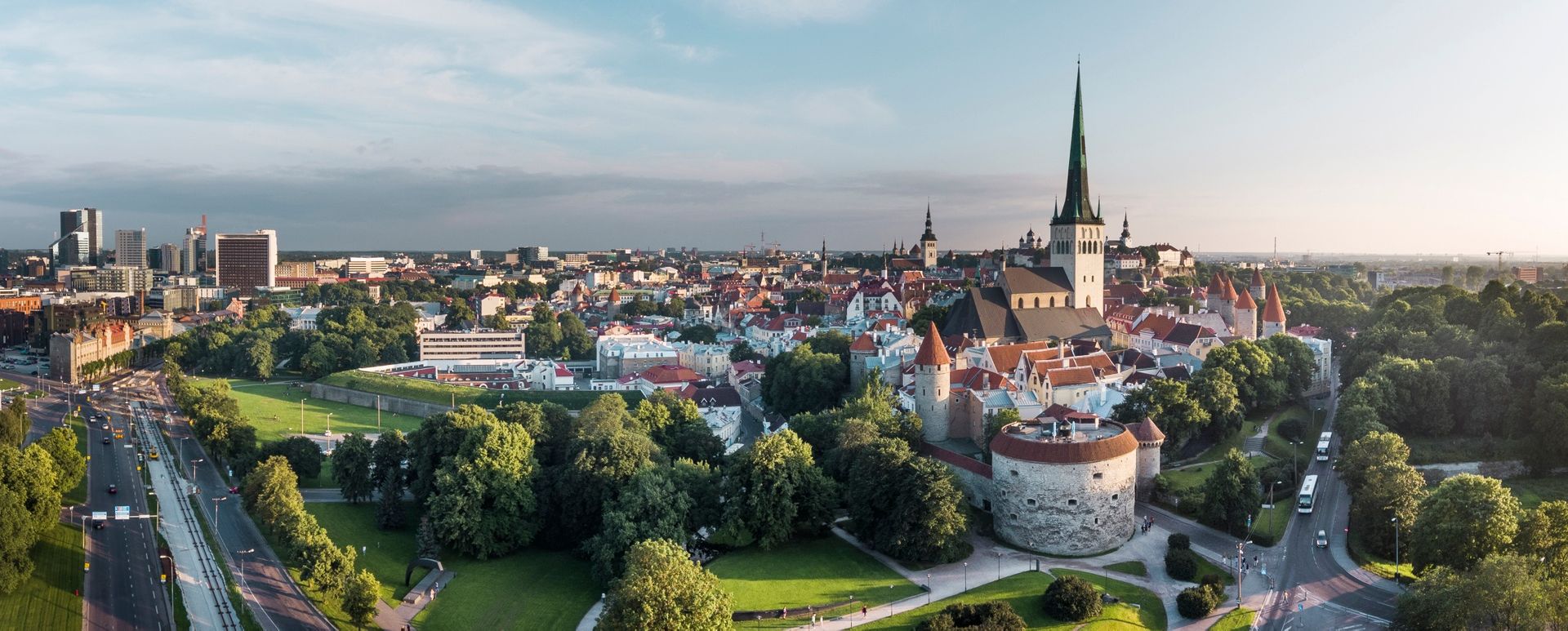 Vaade linnulennult Tallinna vanalinnale
