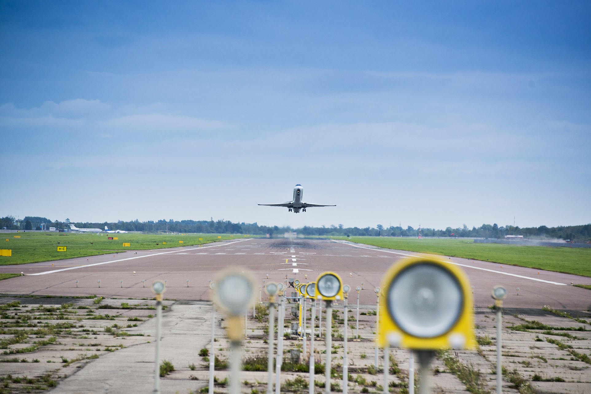 Flugzeug hebt ab