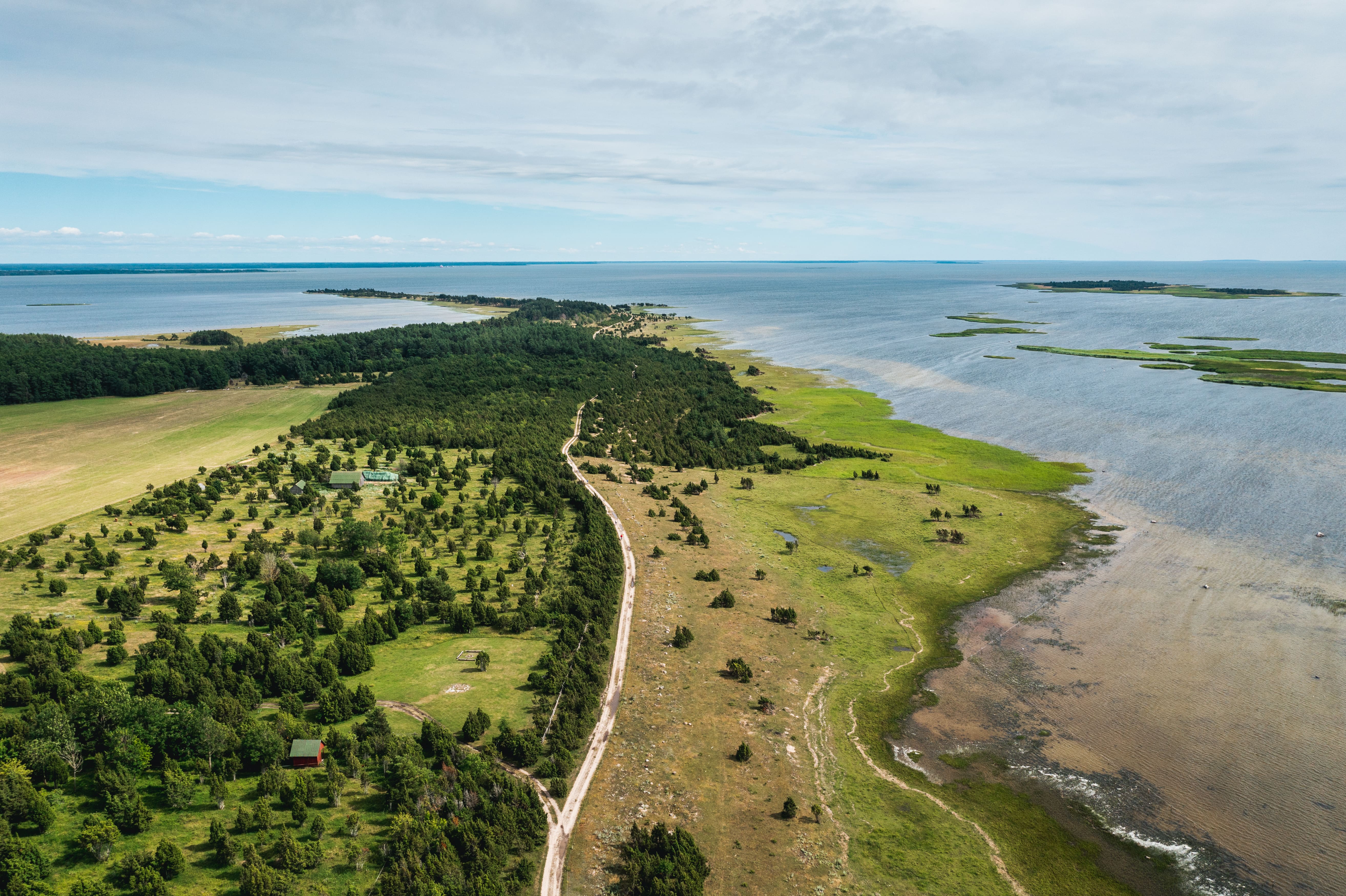 Rumpo hiking trail on Vormsi Island in Estonia
