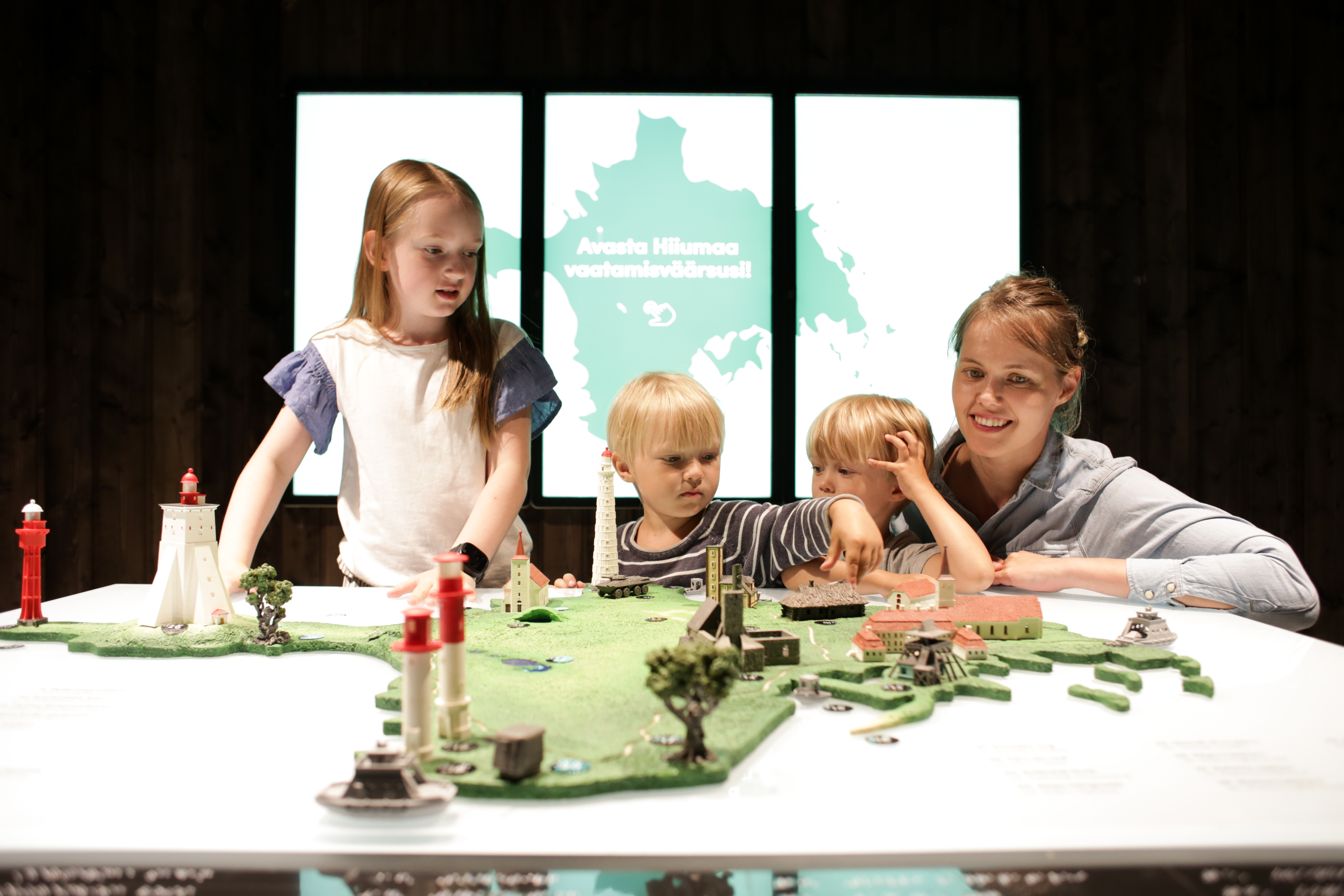 Children at the Windtower Experience Centre on Hiiumaa