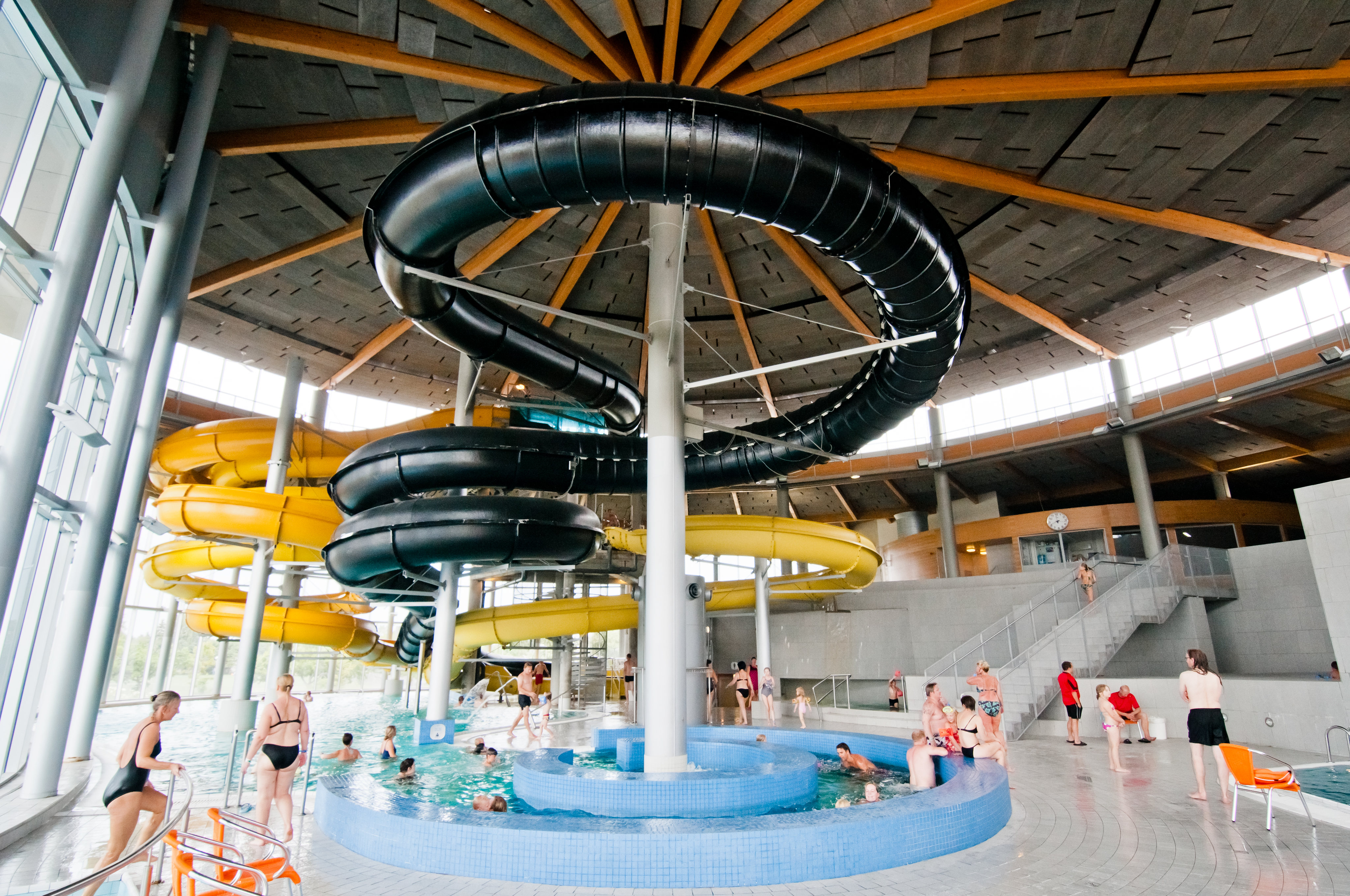 Slides at water park in Pärnu