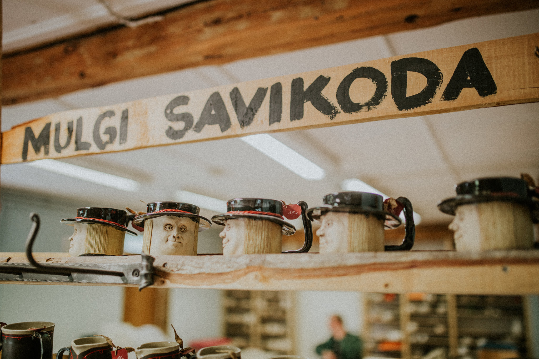 Ceramic mugs at Mulgi Savikoda in Mulgimaa