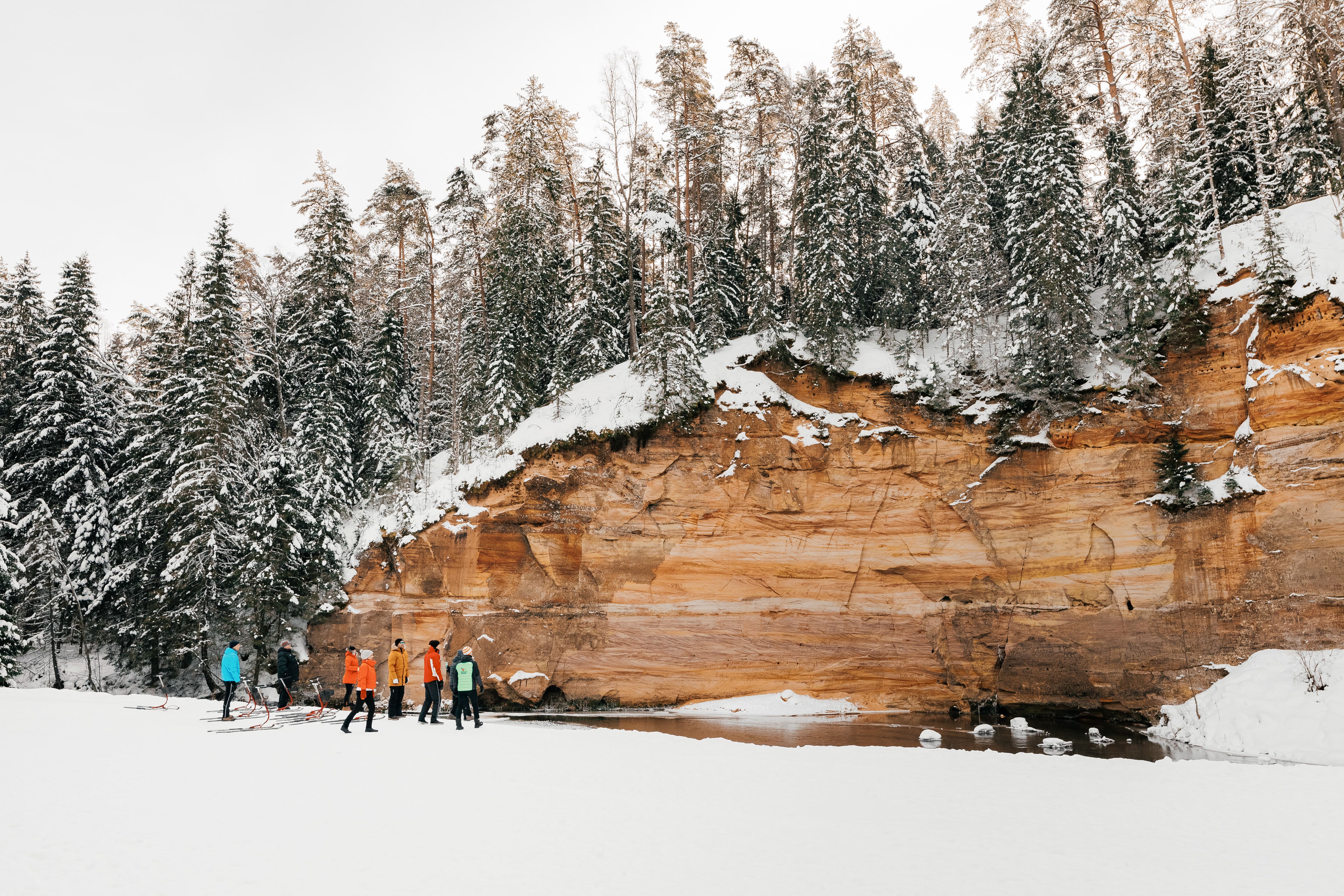 Exploring Taevaskoda in South Estonia during winter