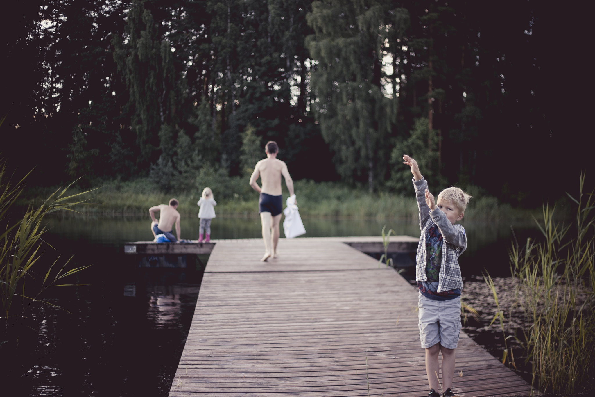 Family enjoys time by the lake in Võru