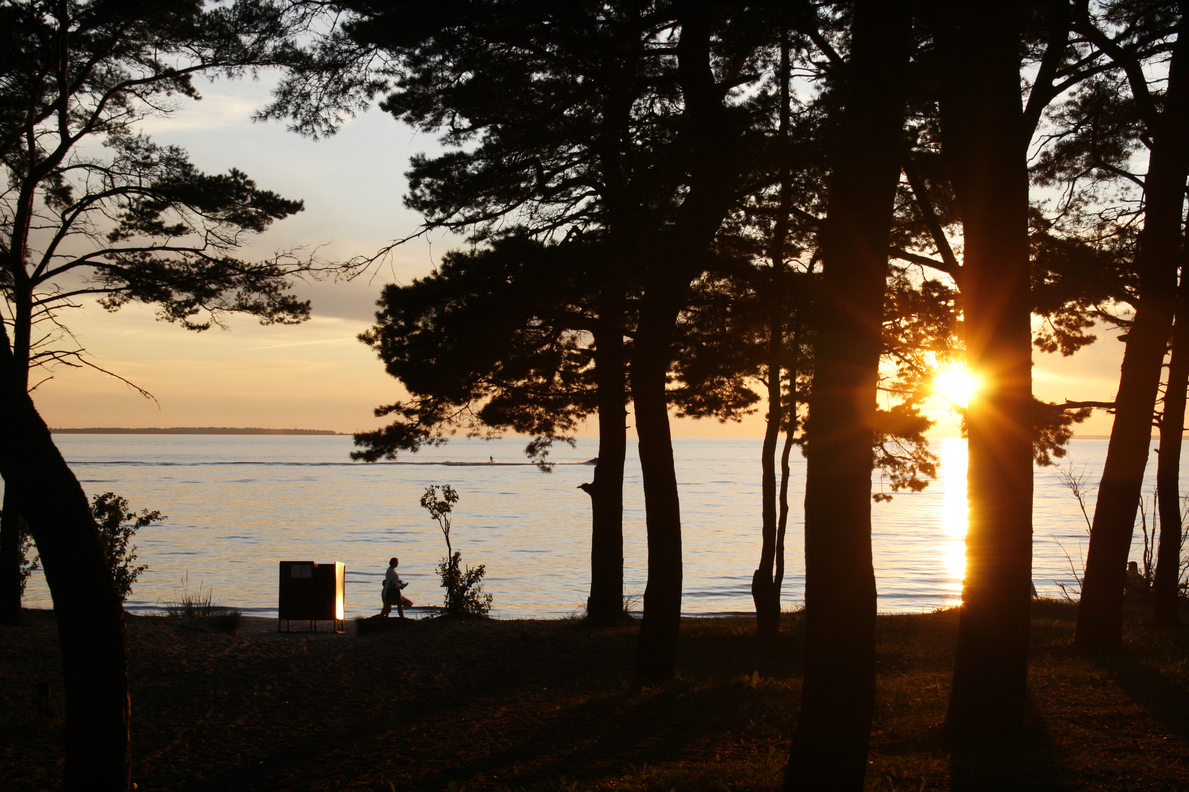 Pirita Beach in Tallinn at sunset