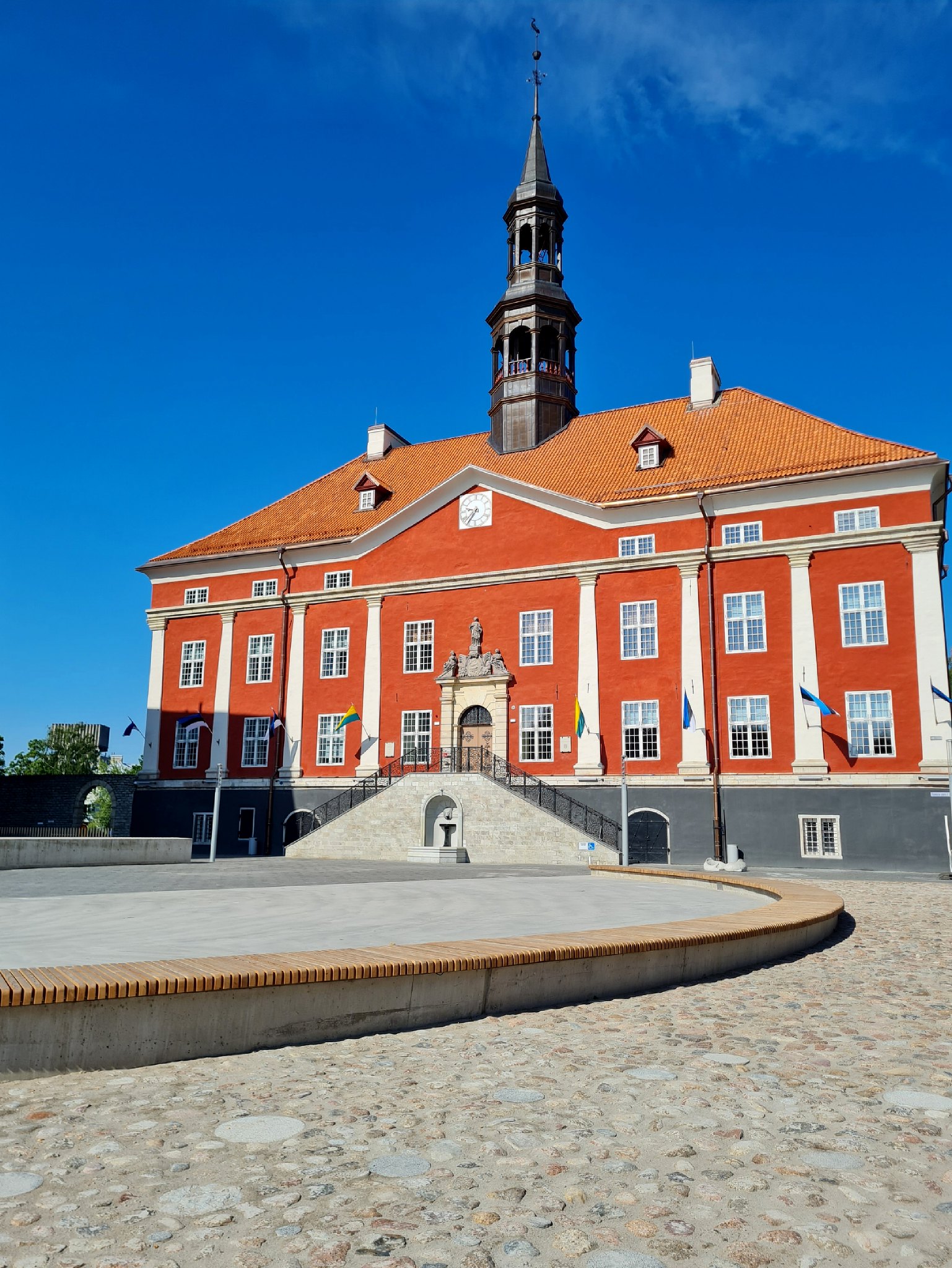 renovated Town Hall in Narva