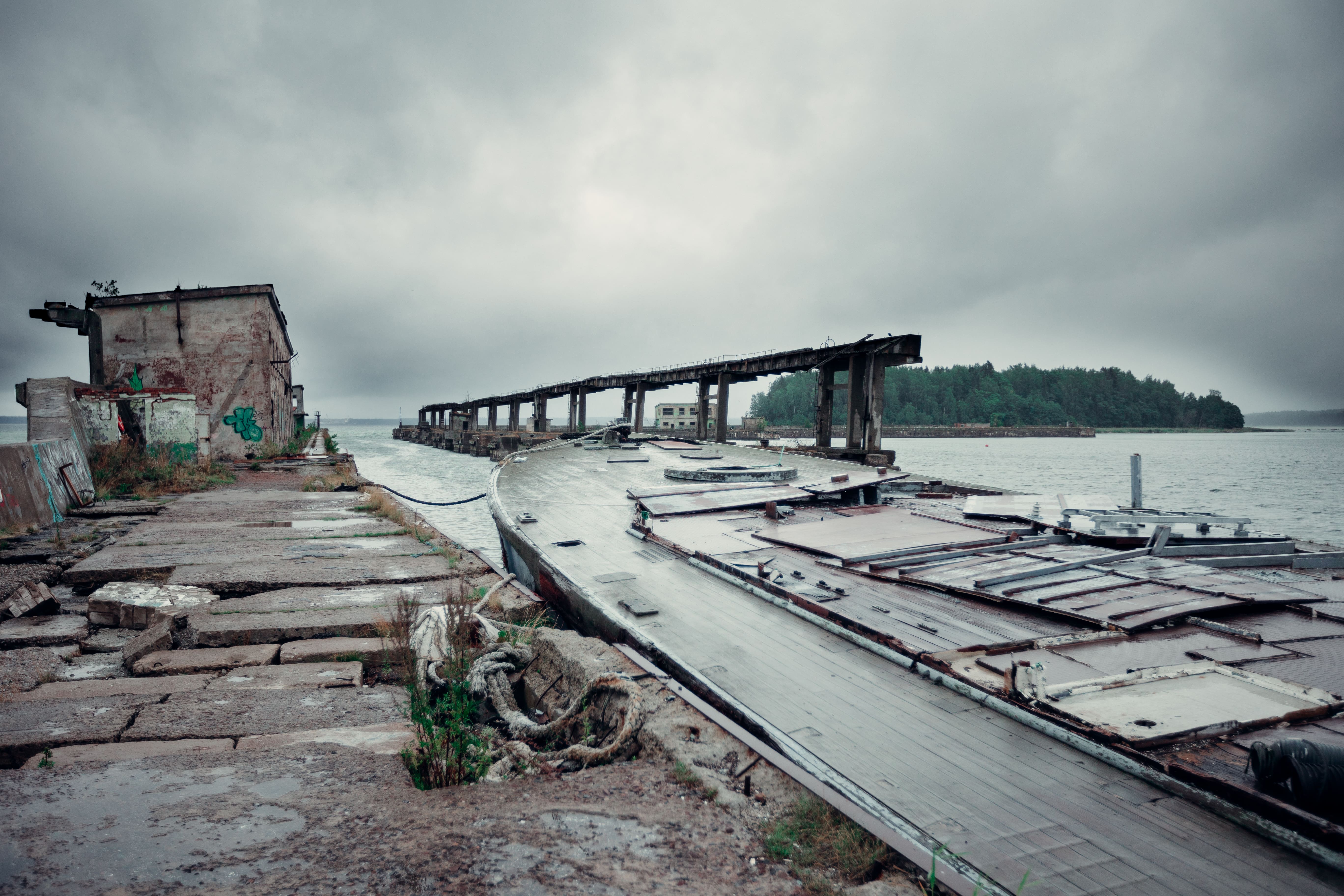 Ruins of Hara Submarine Harbour in Estonia