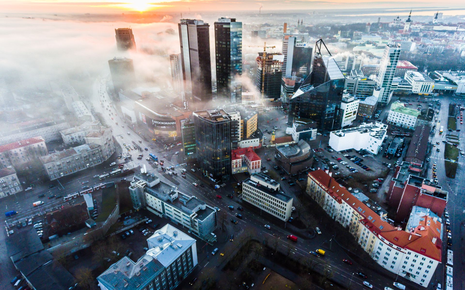 Herbstnebel über Tallinn