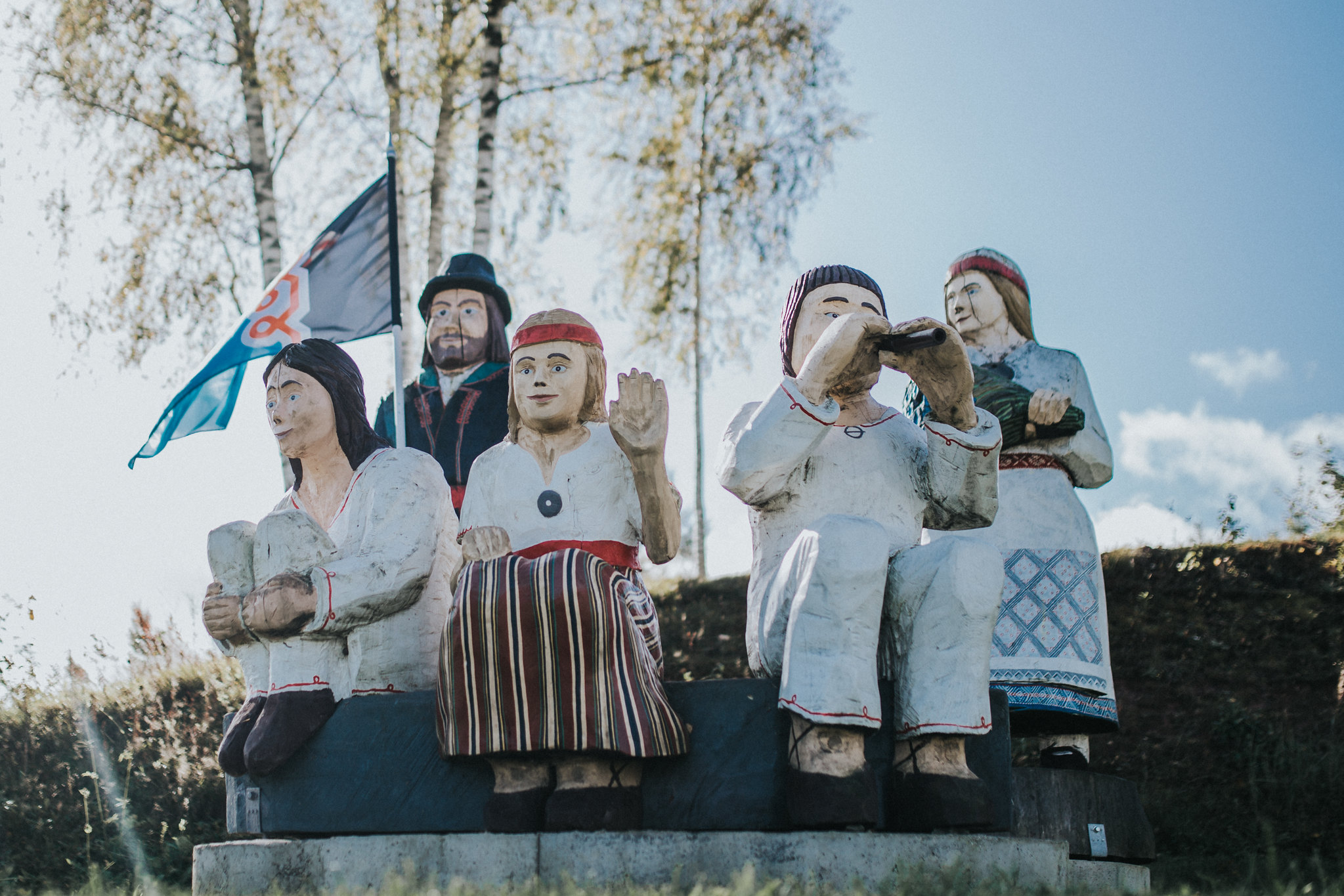 Wooden sculptures in Mulgimaa, Estonia