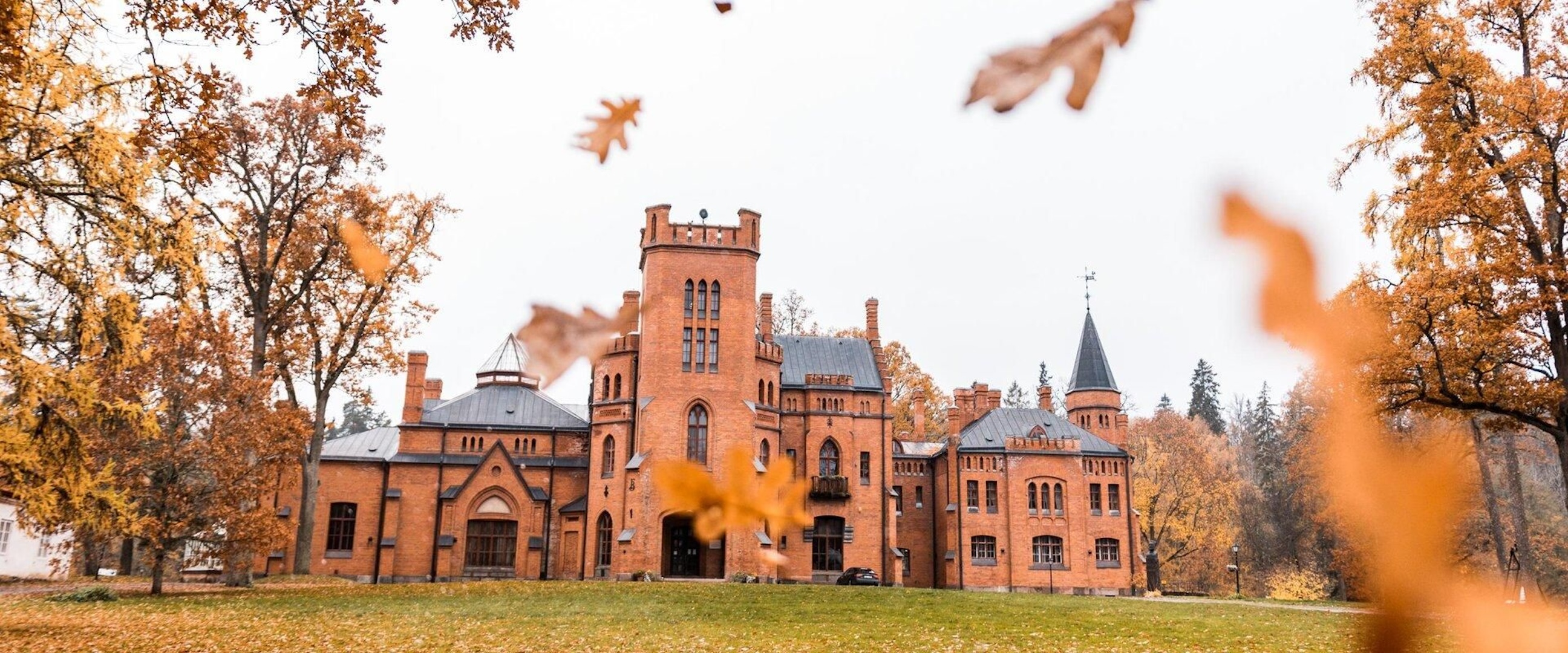 Sangaste Castle near Otepää during autumn