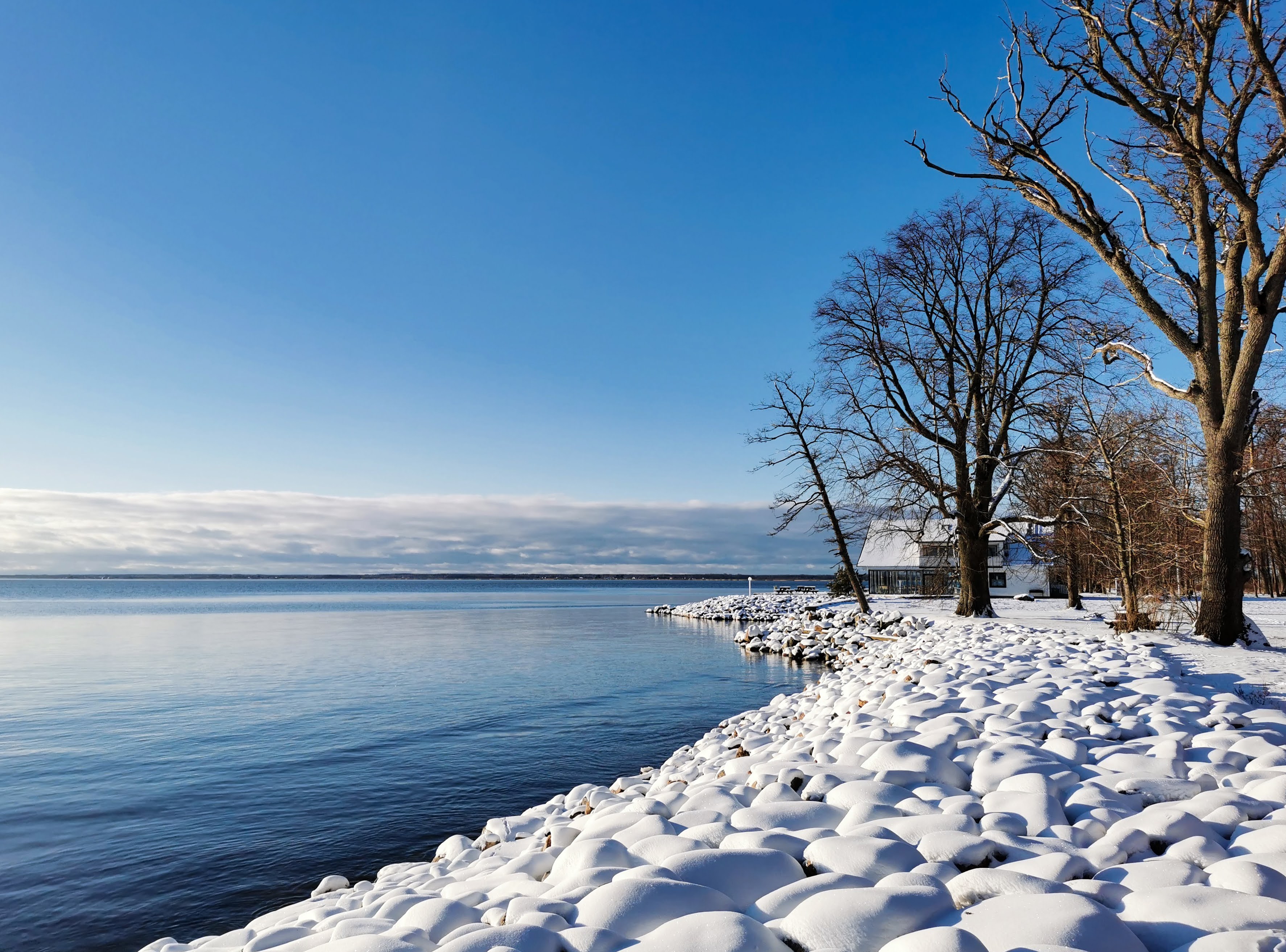 Snowy seaside in Pärnu county, Valgerand