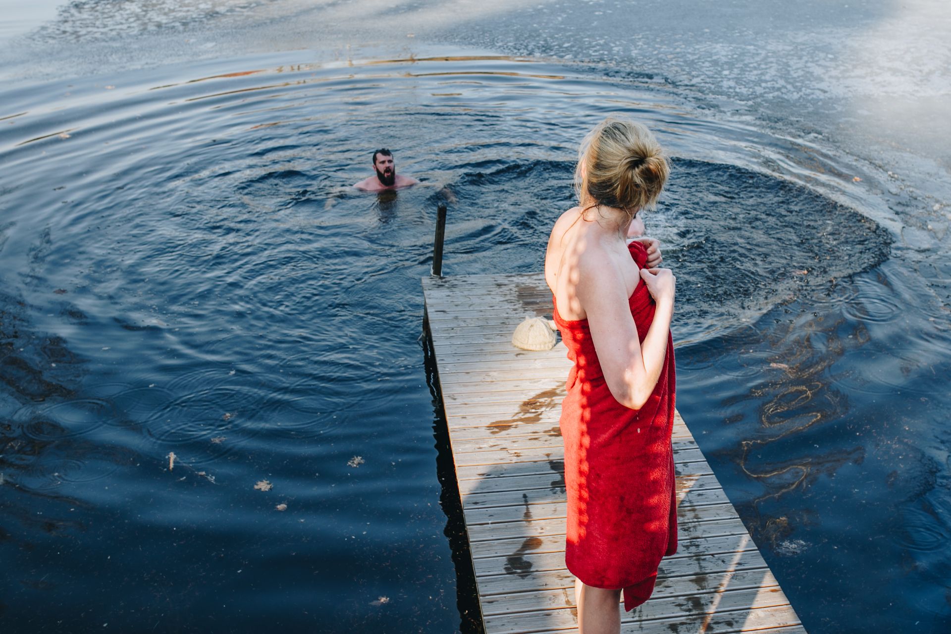 Winter swimming in Estonia