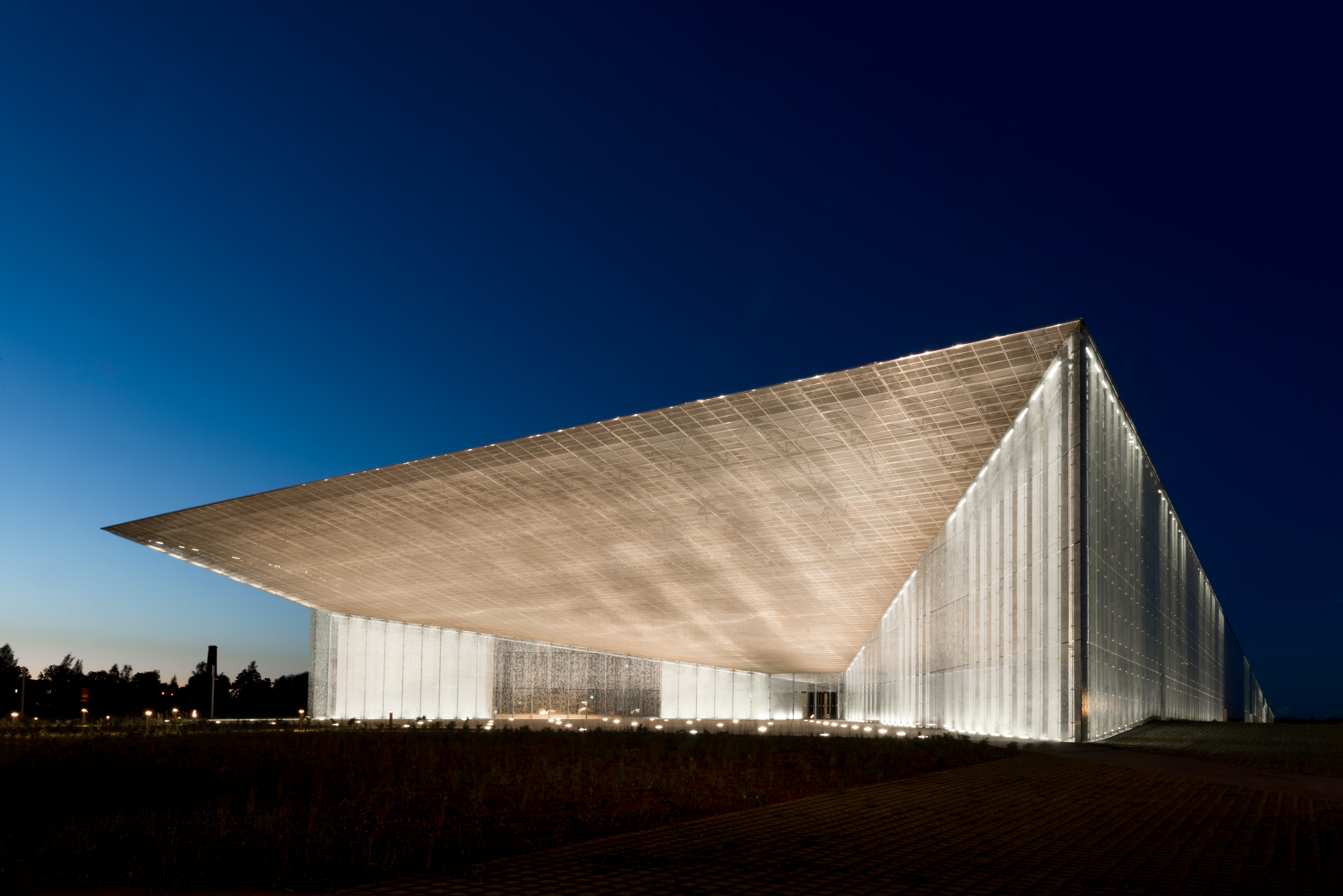 Estonian National Museum in Tartu at night