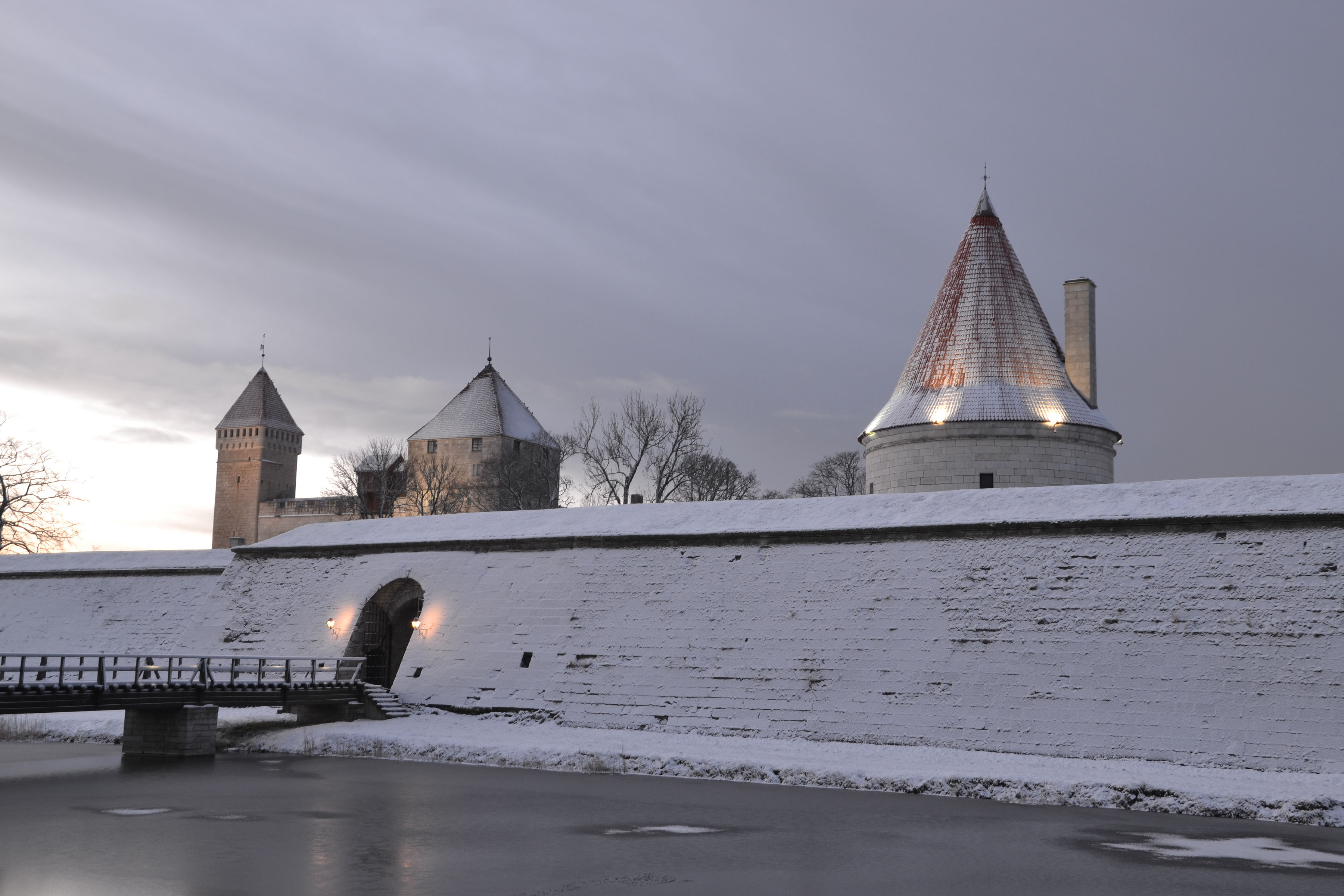 Wintery Kuressaare castle view