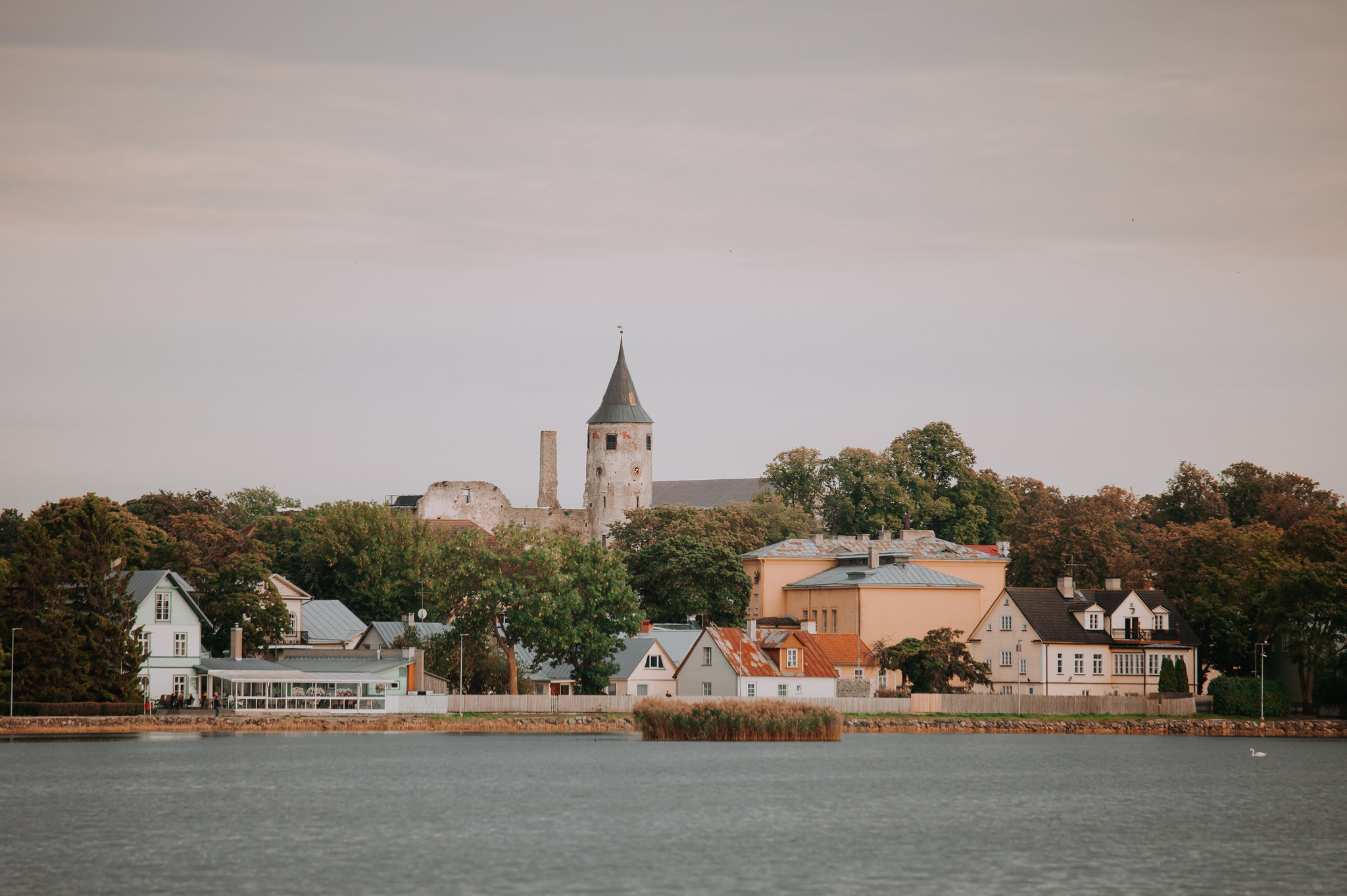 View of Haapsalu and the castle ruins