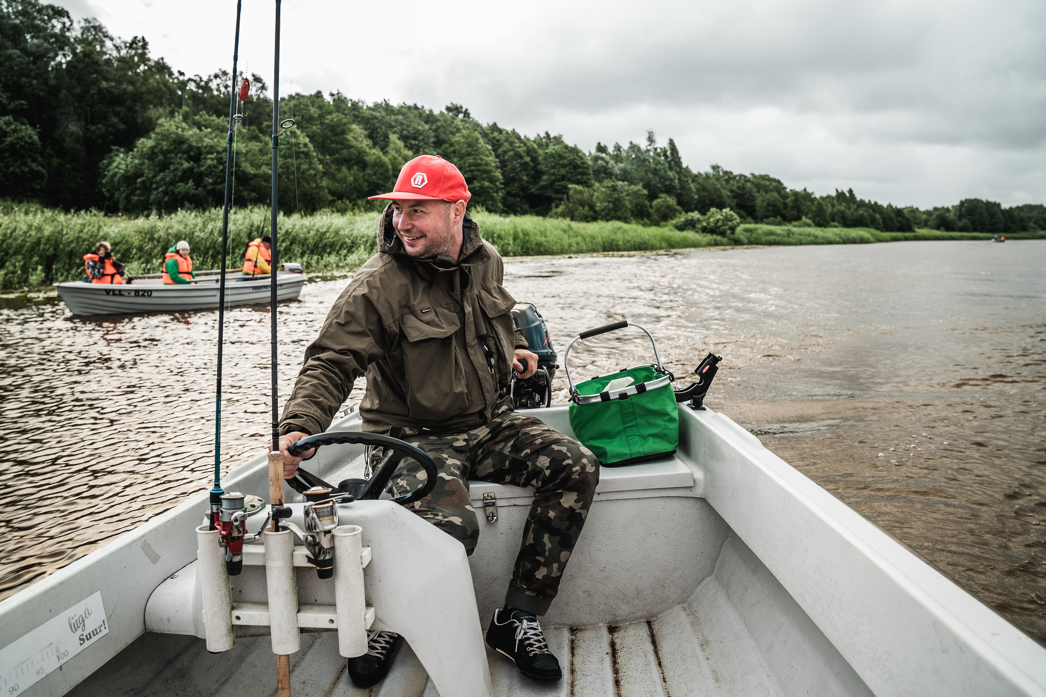 Fisherman in Pärnu County, Estonia