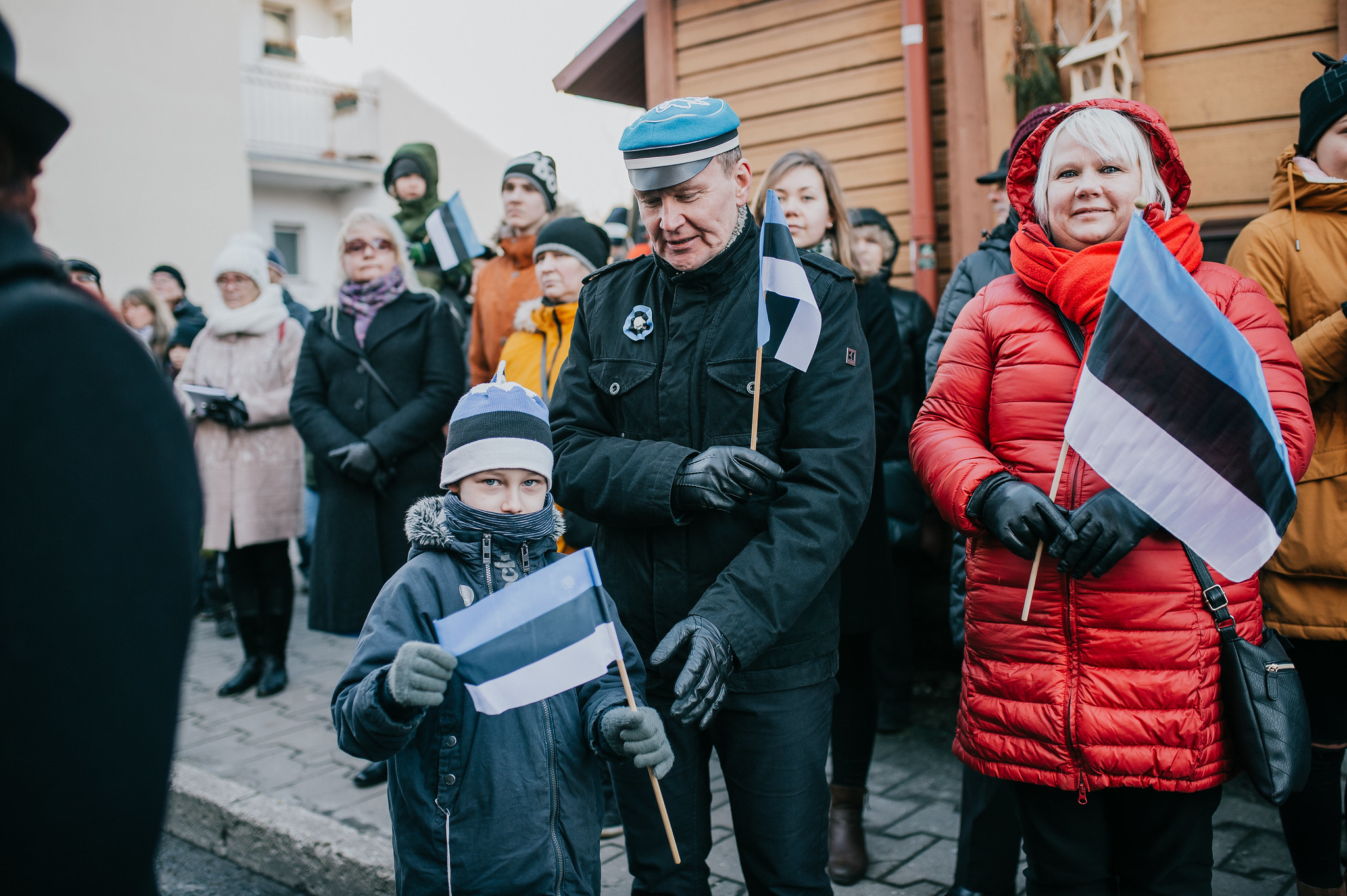 Estonian family celebrates Independence Day in Viljandi