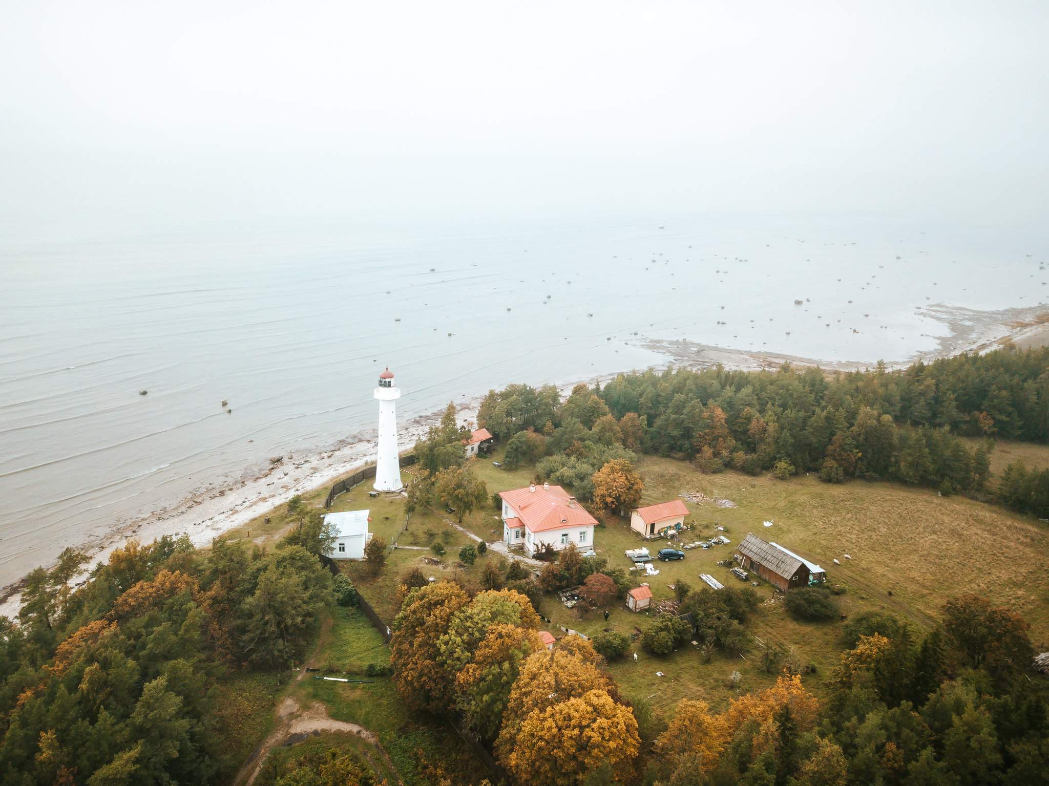 View of Vormsi Island during autumn