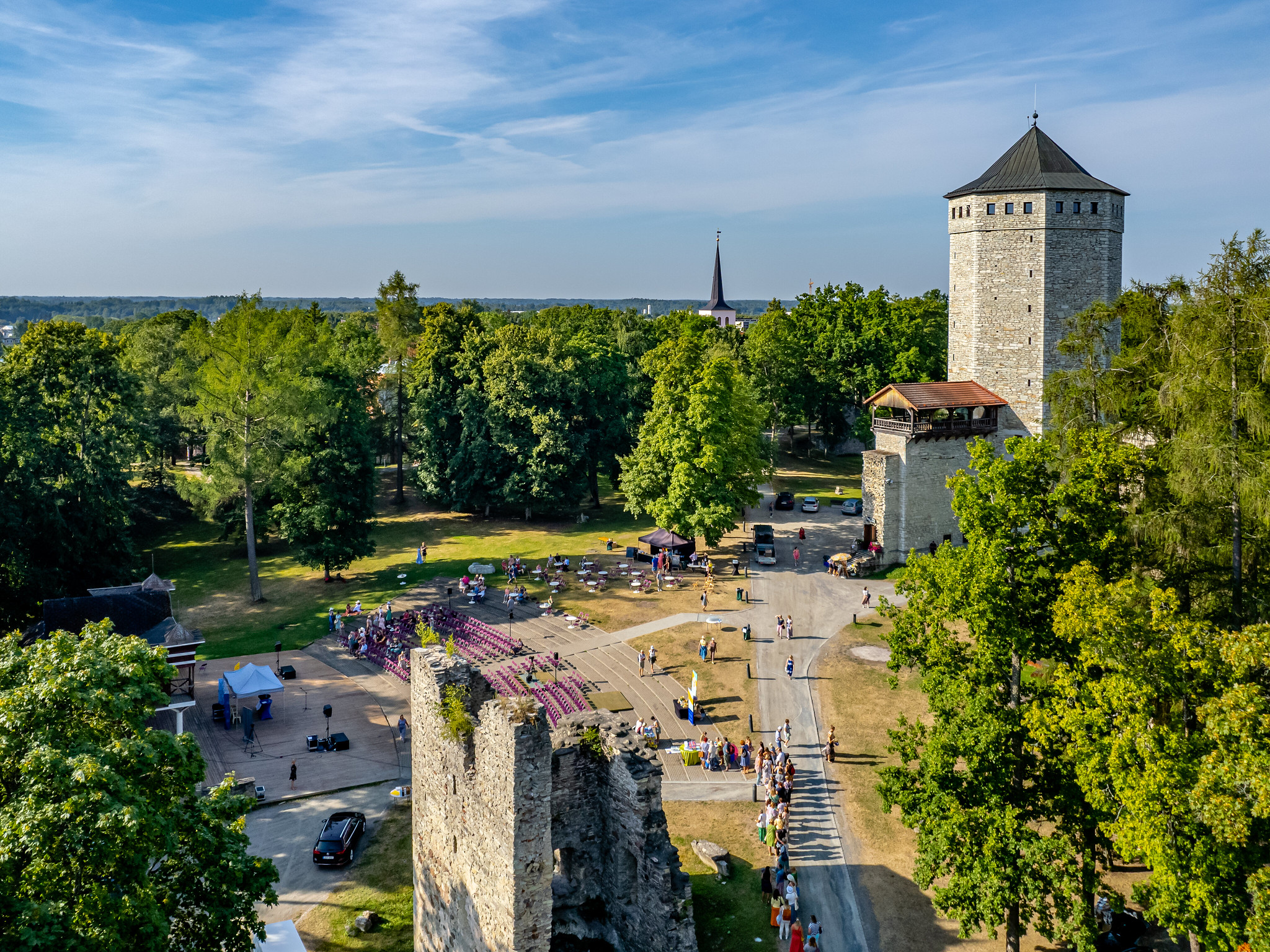 View from Paide Castle Hill