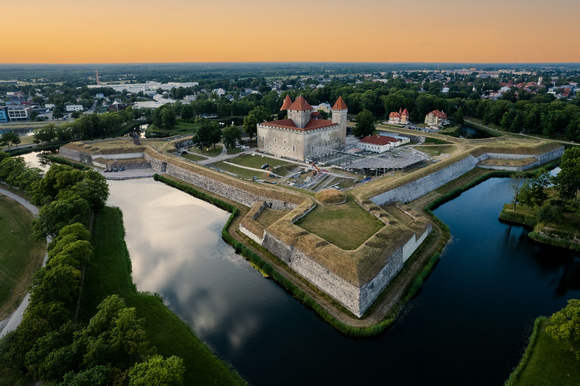 Kuresaare castle aerial