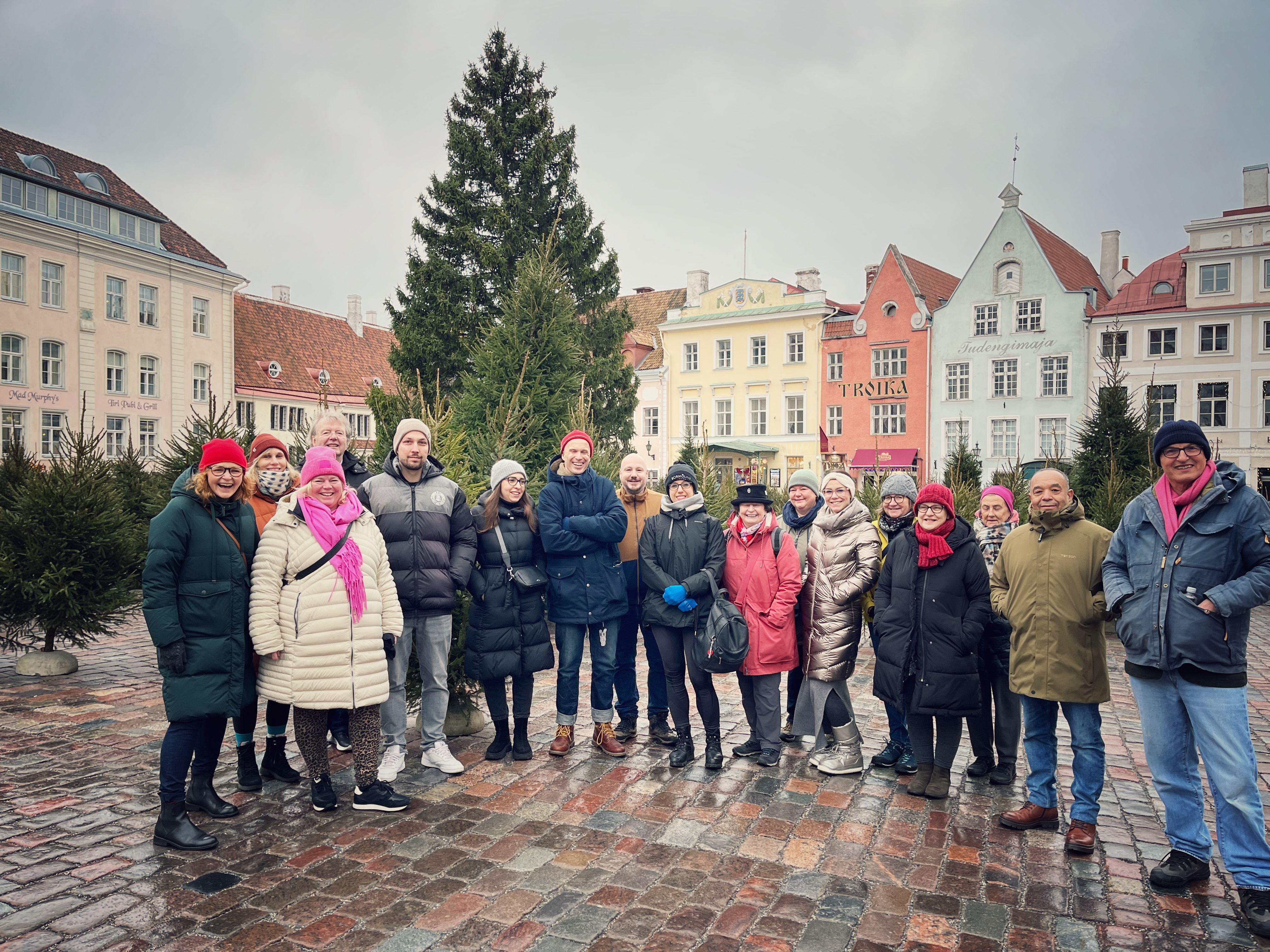 group photo in old town