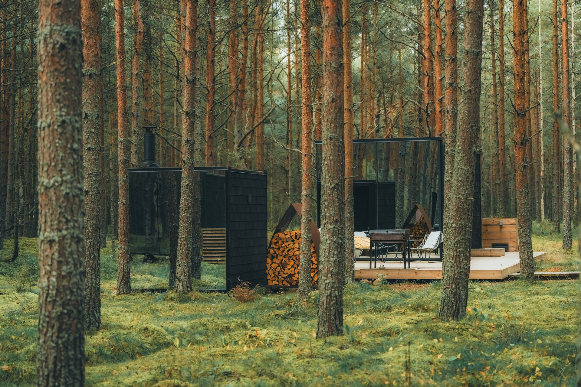 Luxuriöse Unterkunft im Wald