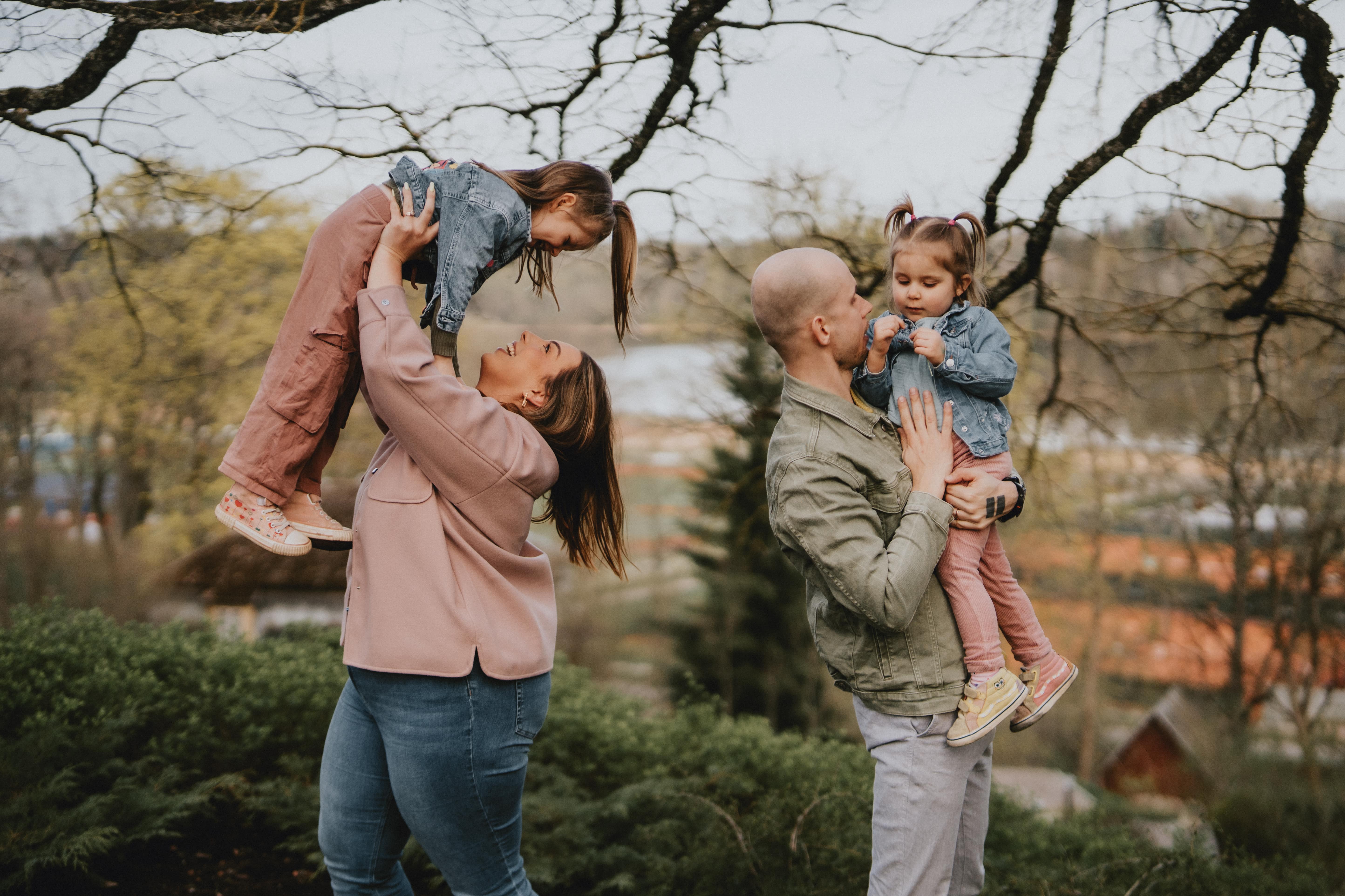 A family enjoying a delightful time in the Viljandi castle
