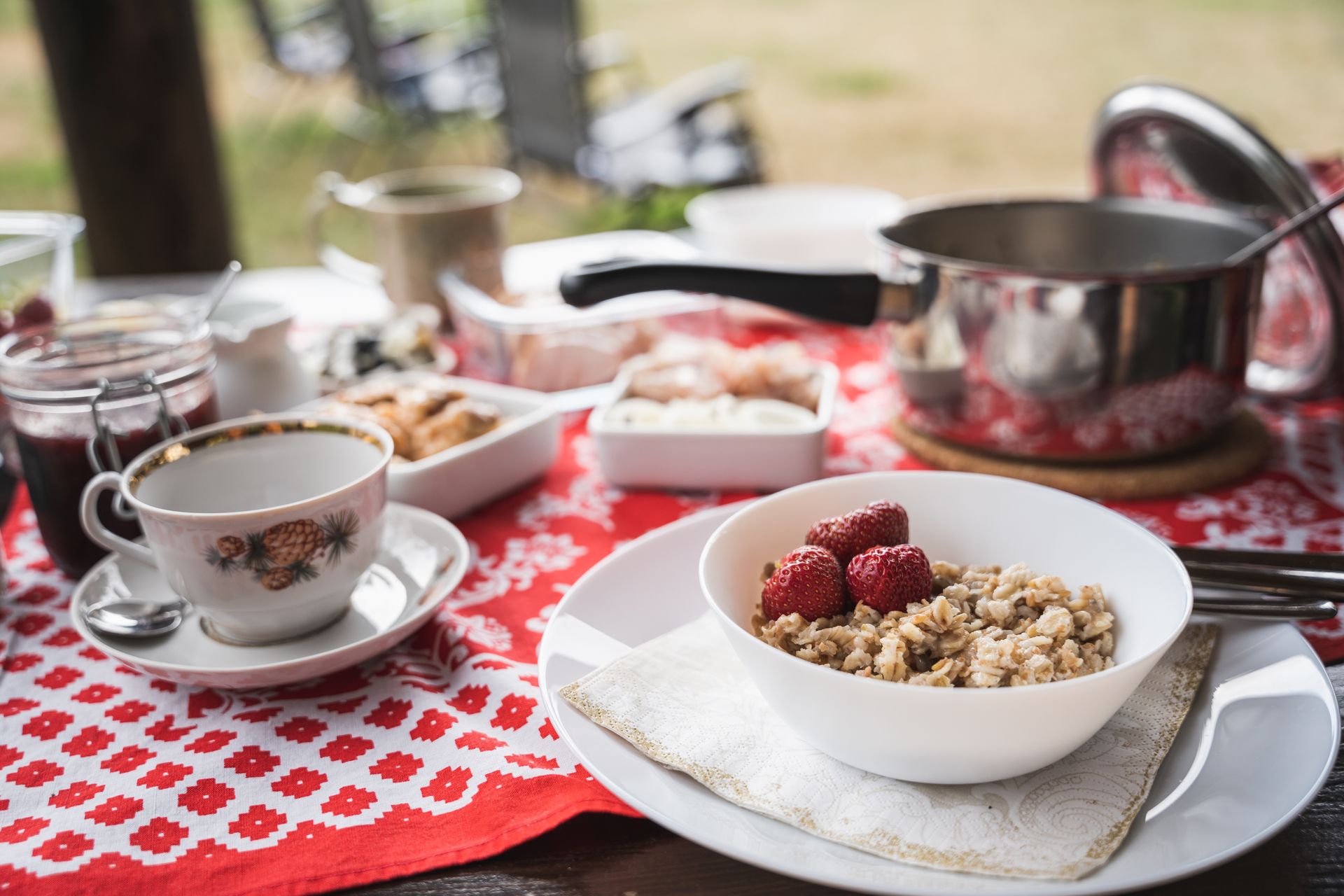 Traditional breakfast food in Estonia — porridge
