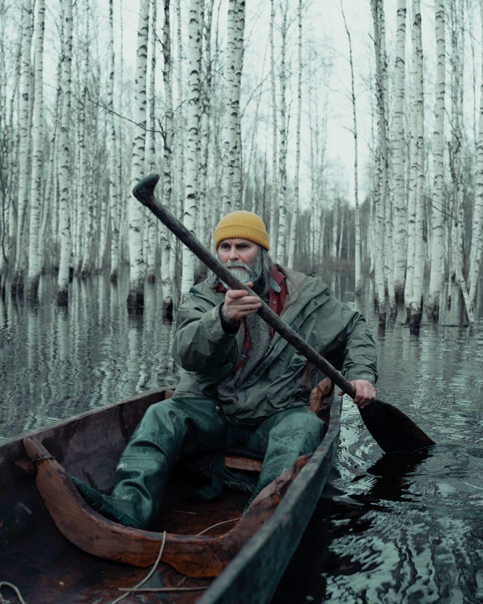 Vīrietis vienkocī palu laikā Somā