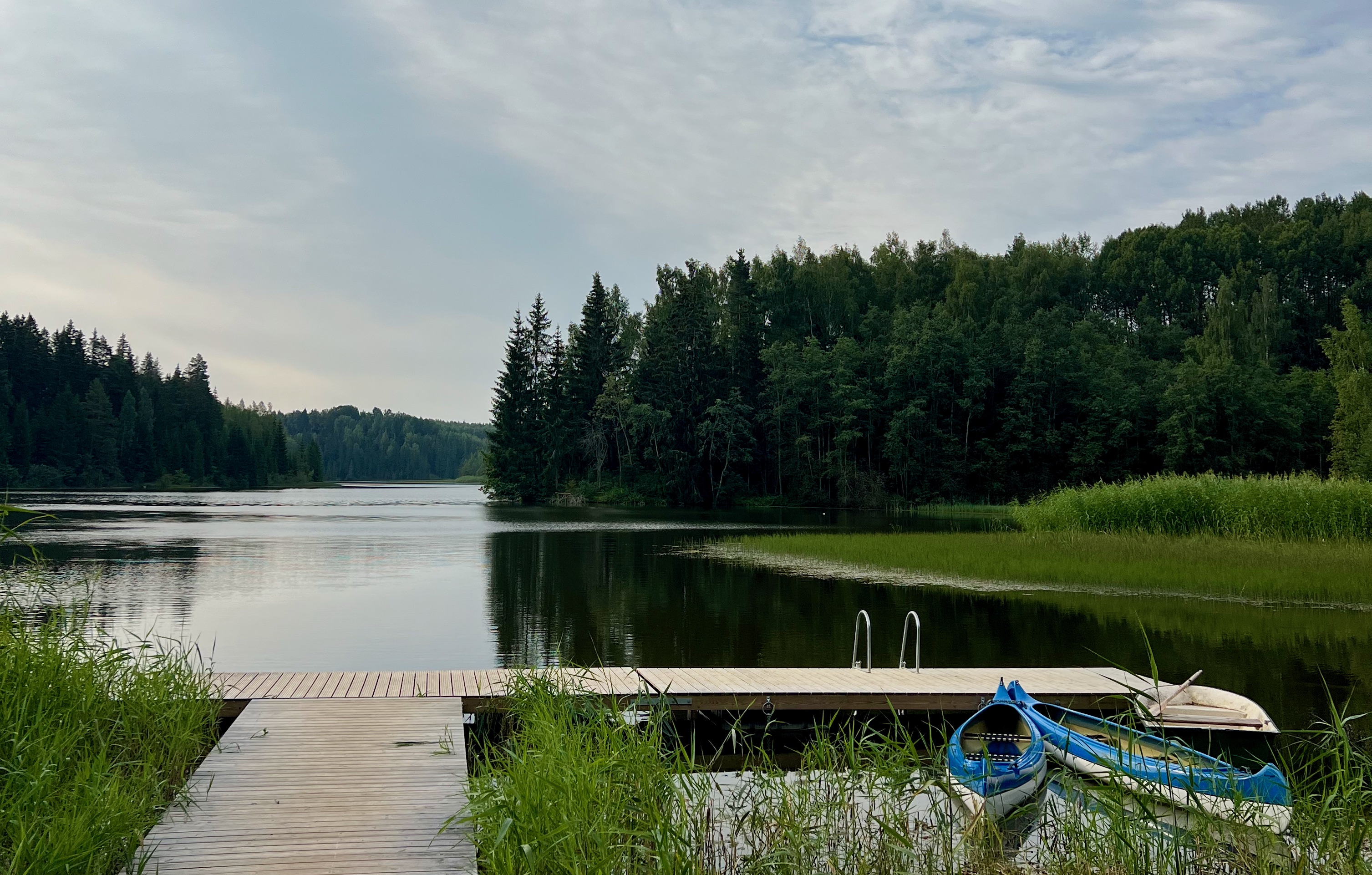 Swimming spot in Setomaa on Lake Obinitsa