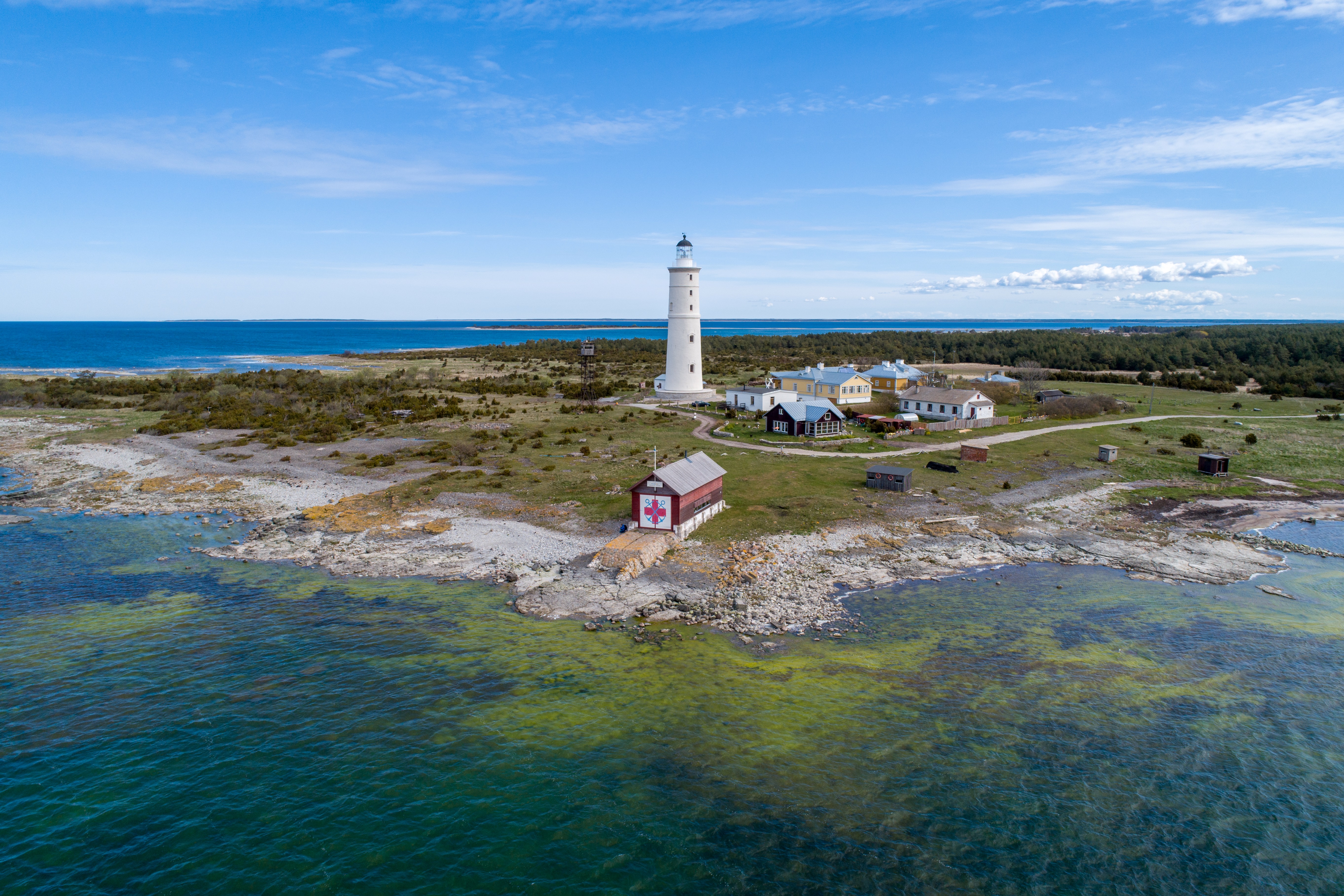 View of the Vilsandi island and lighthouse