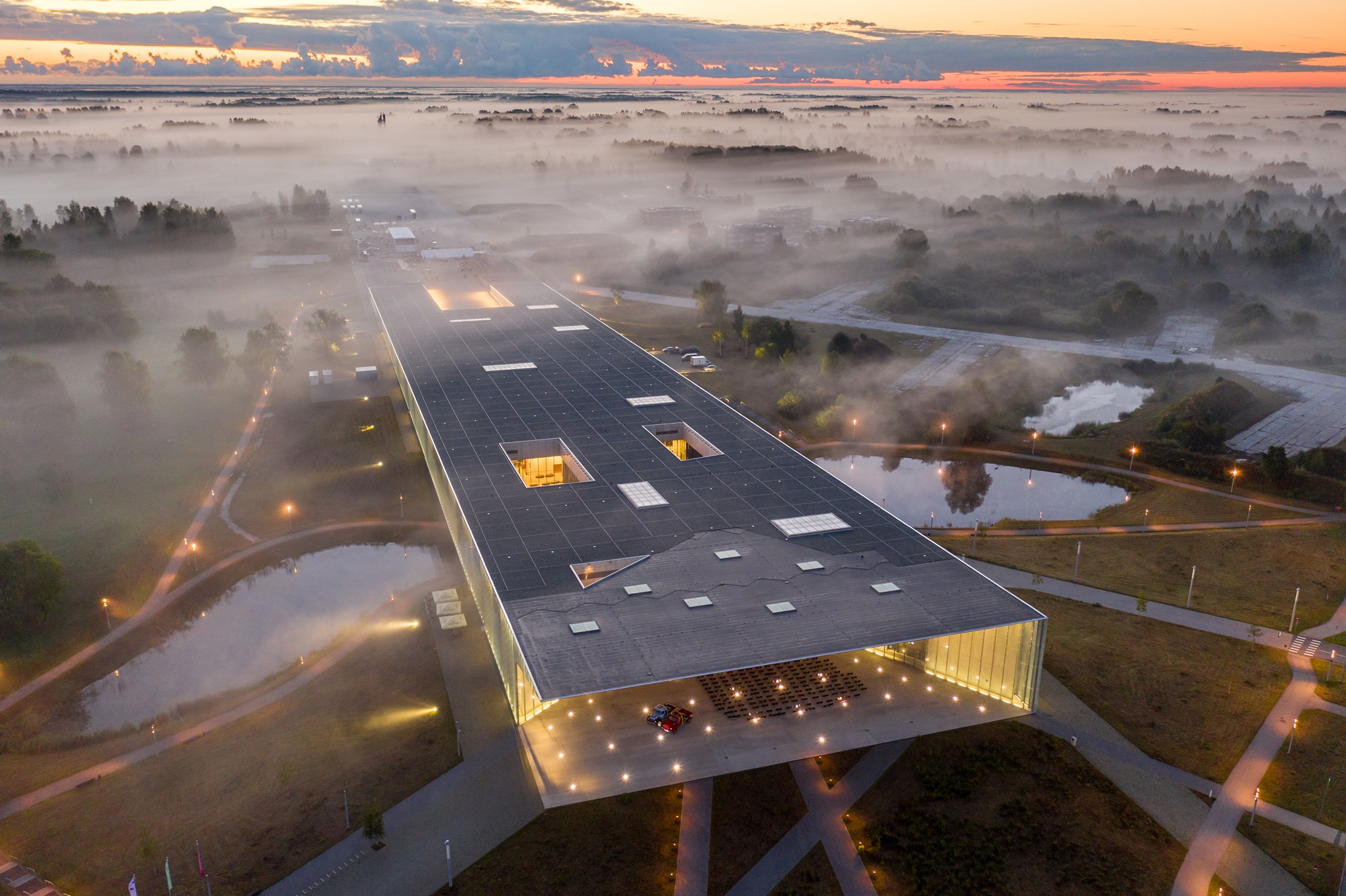Estonian National Museum early in the morning, a unique event venue in Tartu