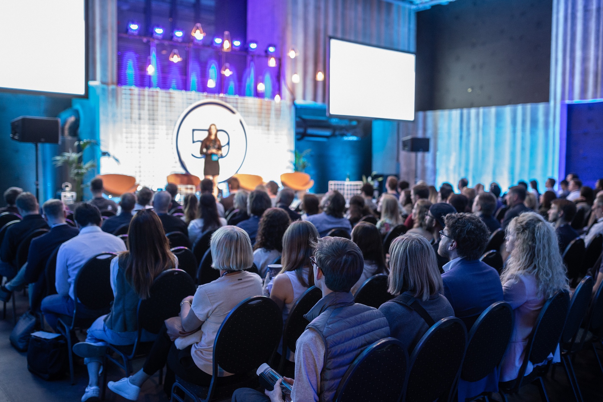 People gathered for a conference in Estonia