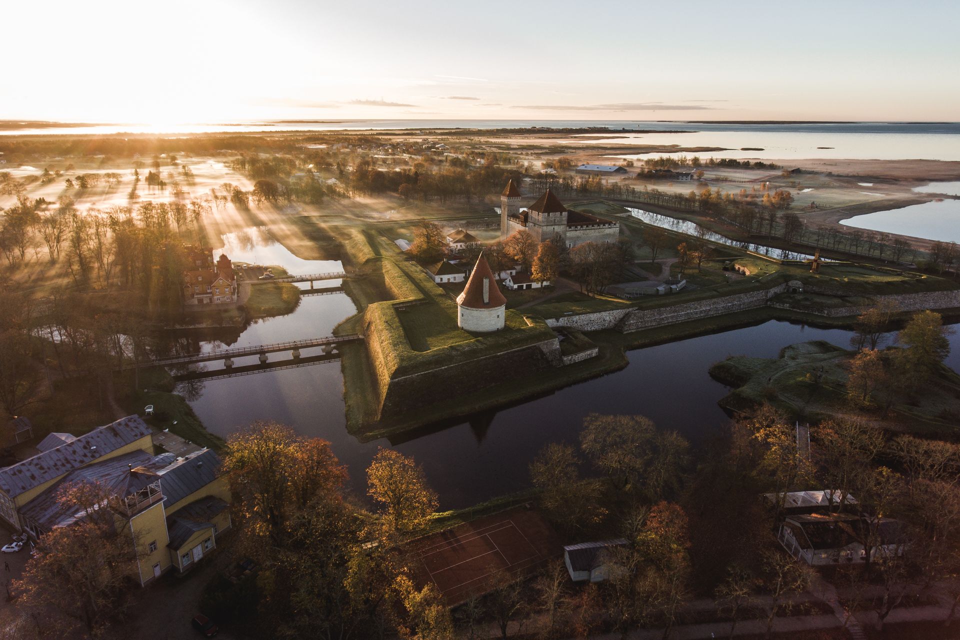 Kuressaare Castle on Saaremaa in the autumn light