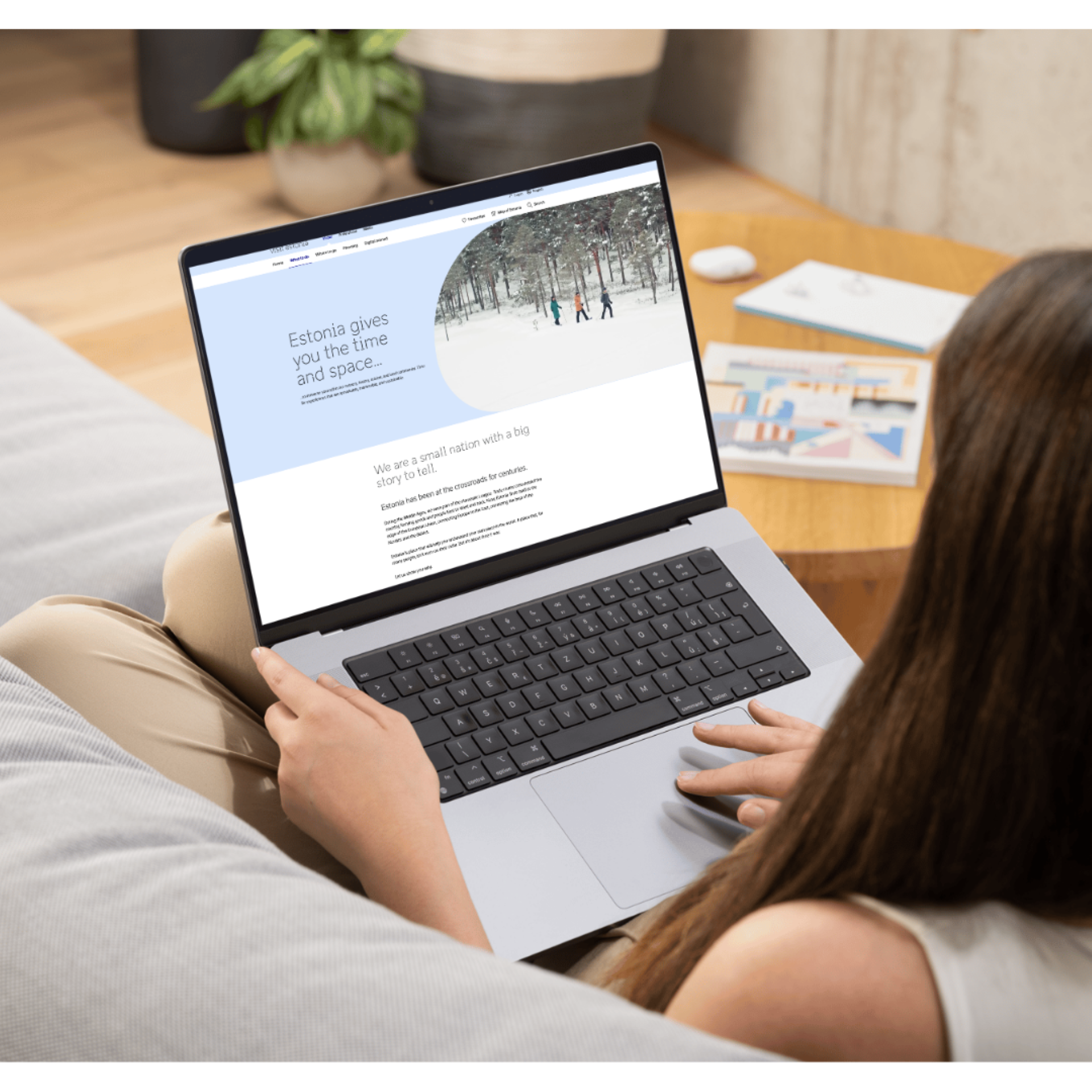 Visit Estonia veebileht sülearvutis