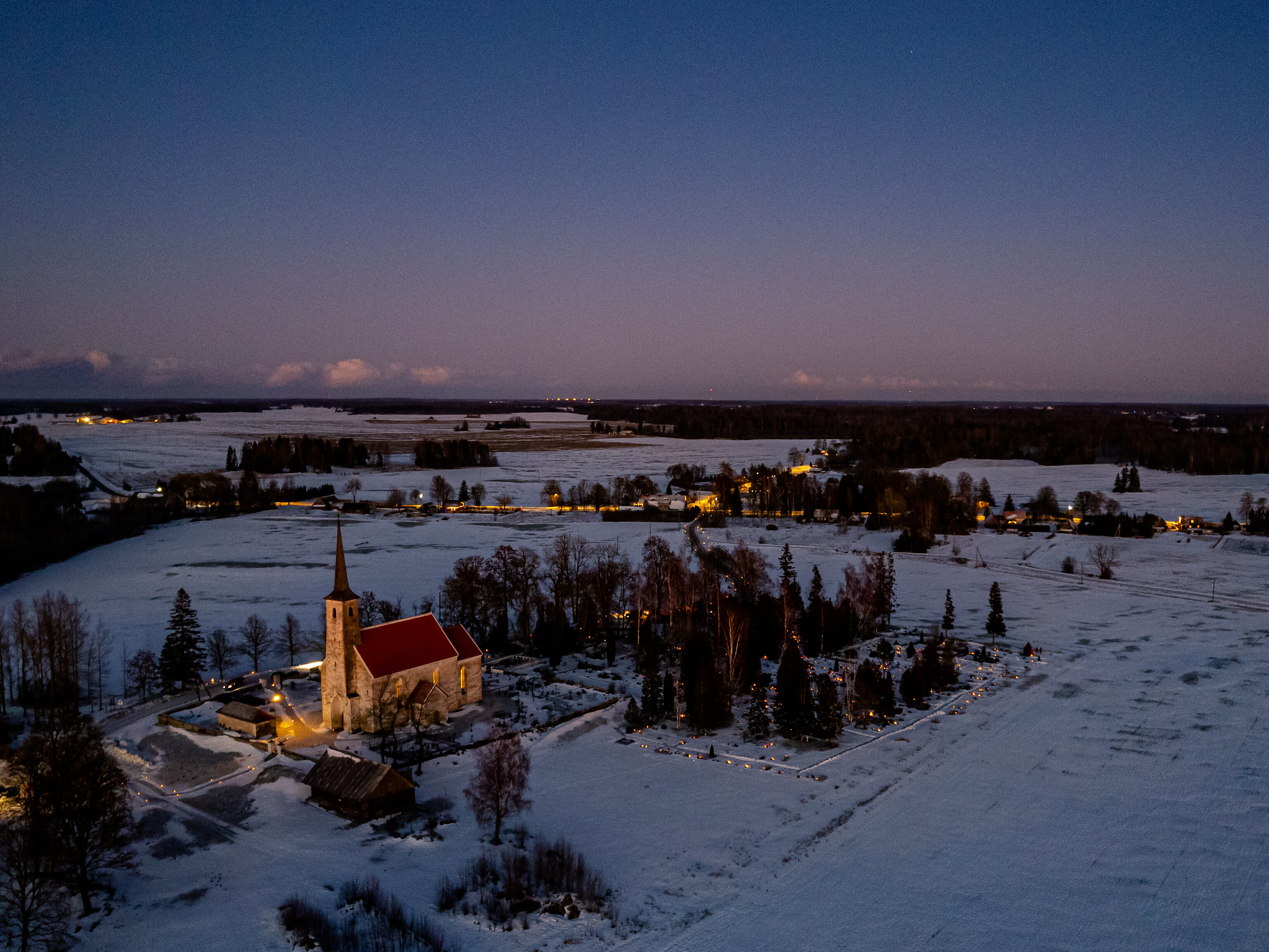 Check out the snowy landscape of Central Estonia from a different perspective
