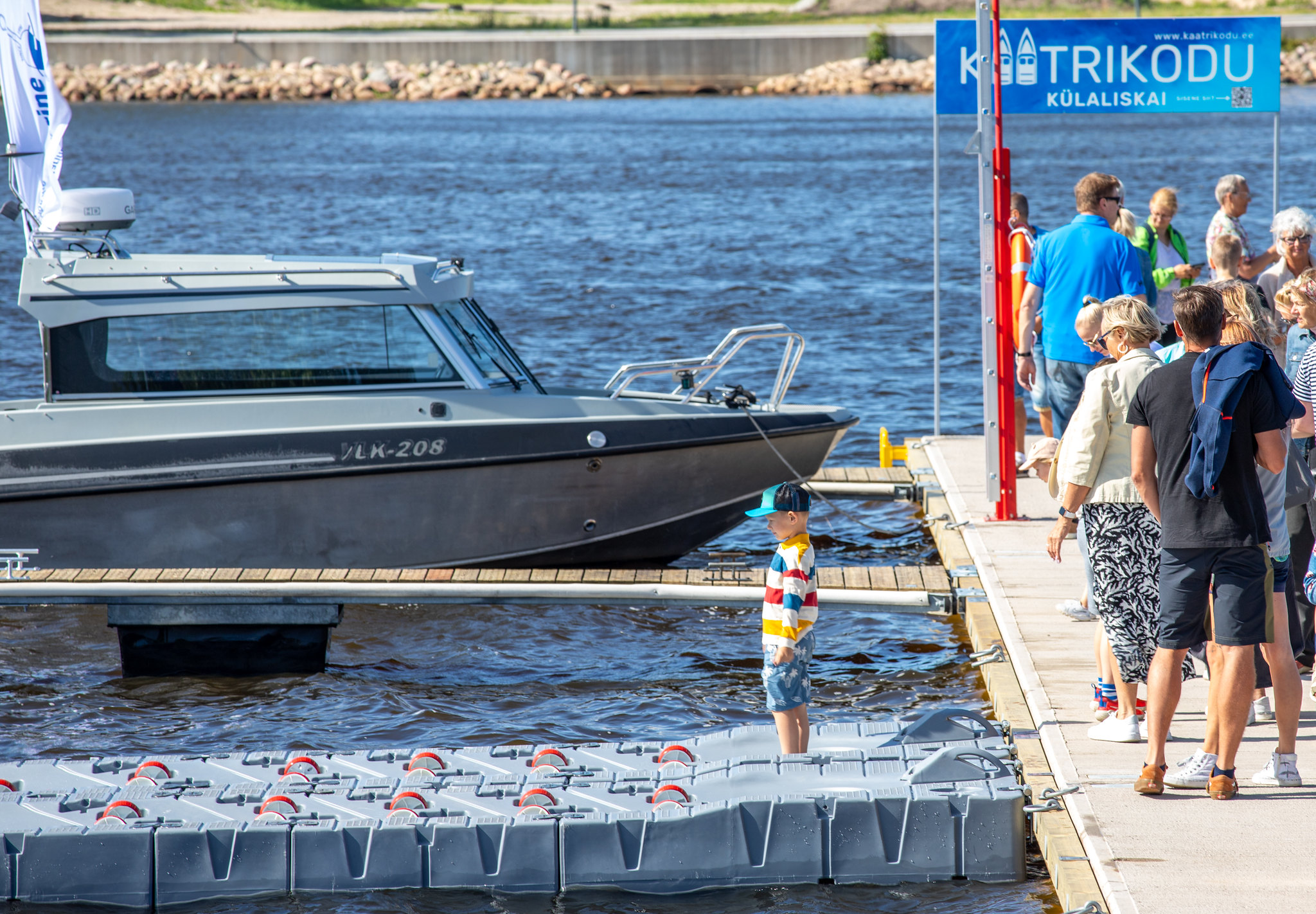 Kleiner Yachthafen in der Stadt Pärnu, Estland