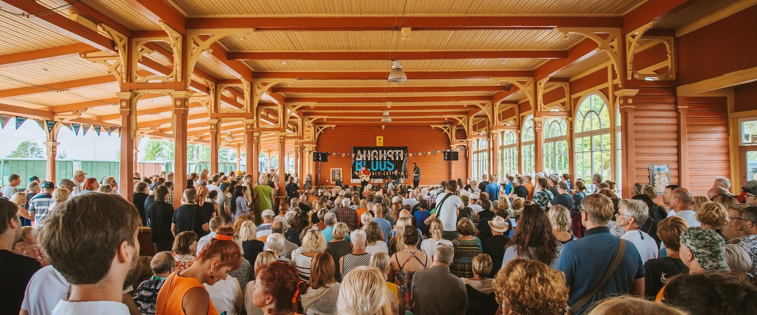 Concert for Bluesfest "Augustibluus" Music Festival at Haapsalu Train Station