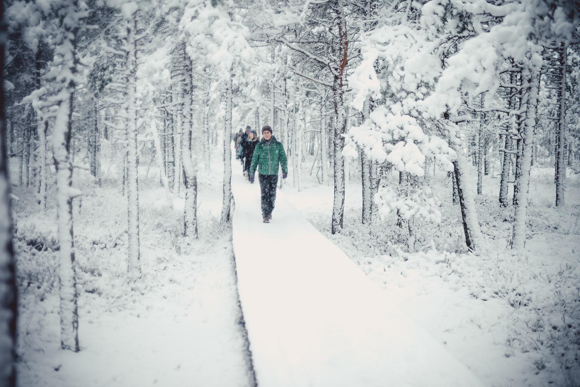 Hiking is a year-round activity.