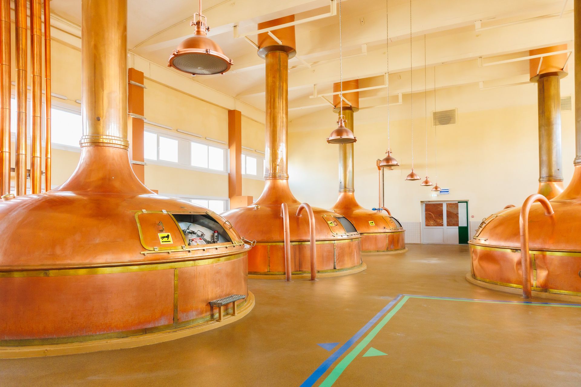 Kupferkessel in der Saku-Brauerei