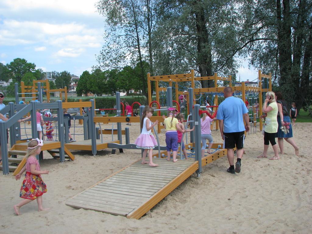 Playground on the beach at Lake Viljandi