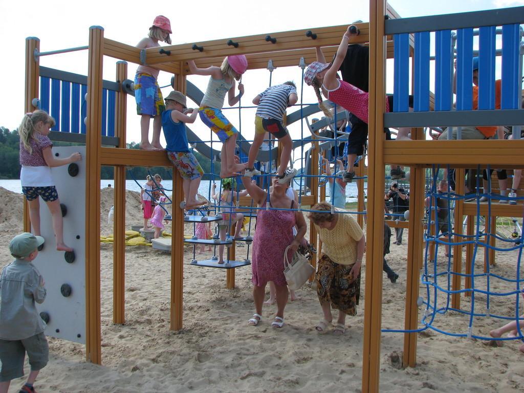 Playground on the beach at Lake Viljandi