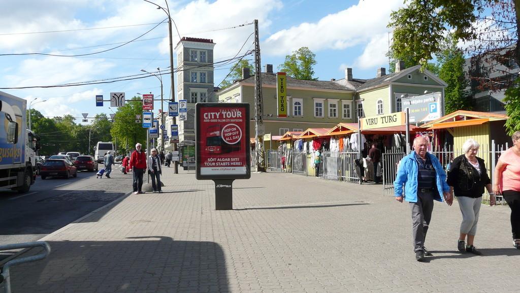 Tallinn City Tour Hop On Hop Off. Red Line – city centre