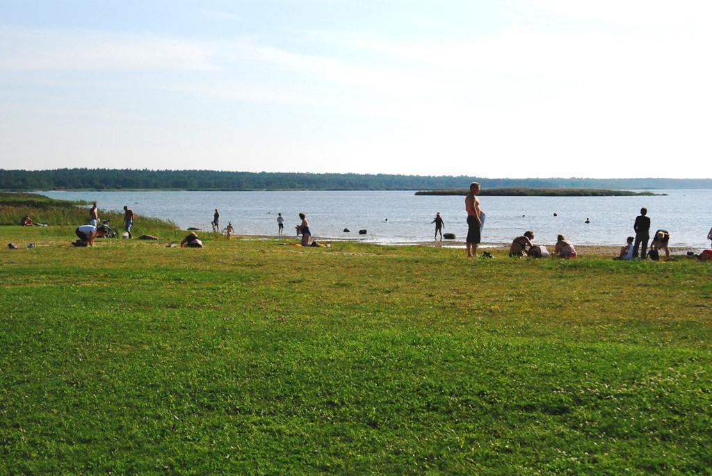 Swimming at Vasikaholm Beach