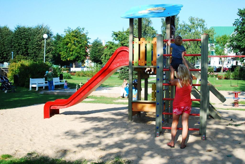 Children’s playground on Posti Street in Haapsalu.