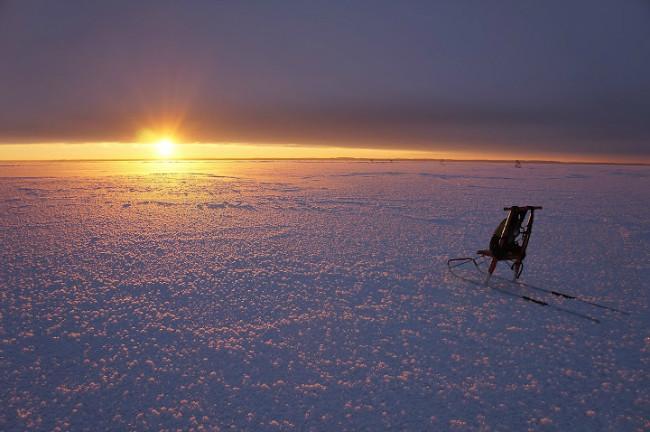 Pārgājiens ar stumjamām ragavām uz Neapdzīvotu Salu