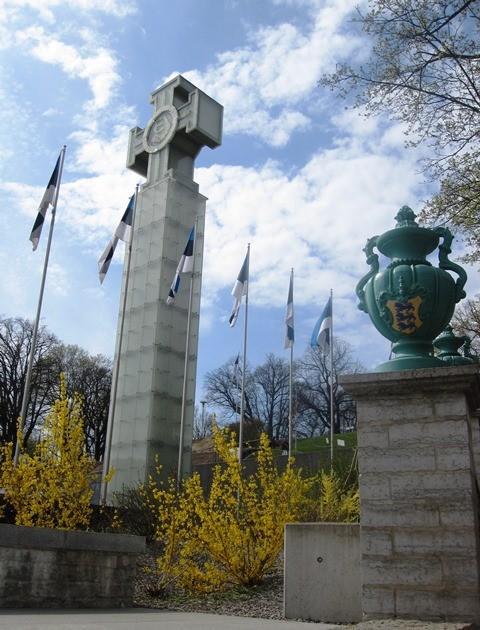 Der Freiheits-Platz und das Siegesmonument des Freiheitskriegs in Tallinn