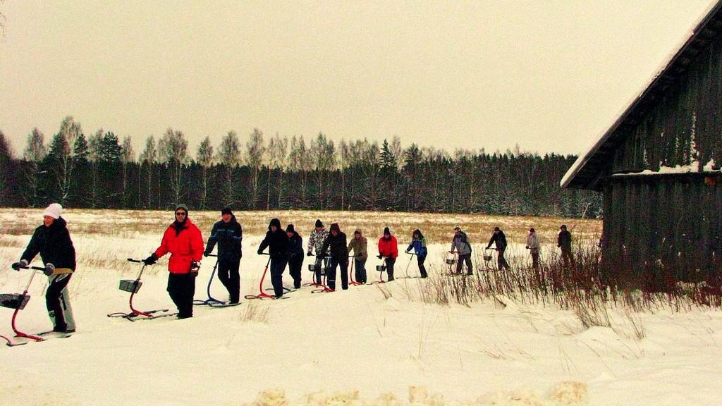 Pārgājiens ar stumjamām ragavām Taevaskojā ar karstvīnu, kakao vai tēju