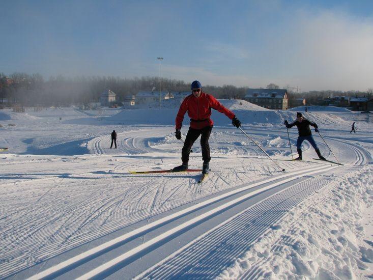 Tähtvere skiing tracks, skiers